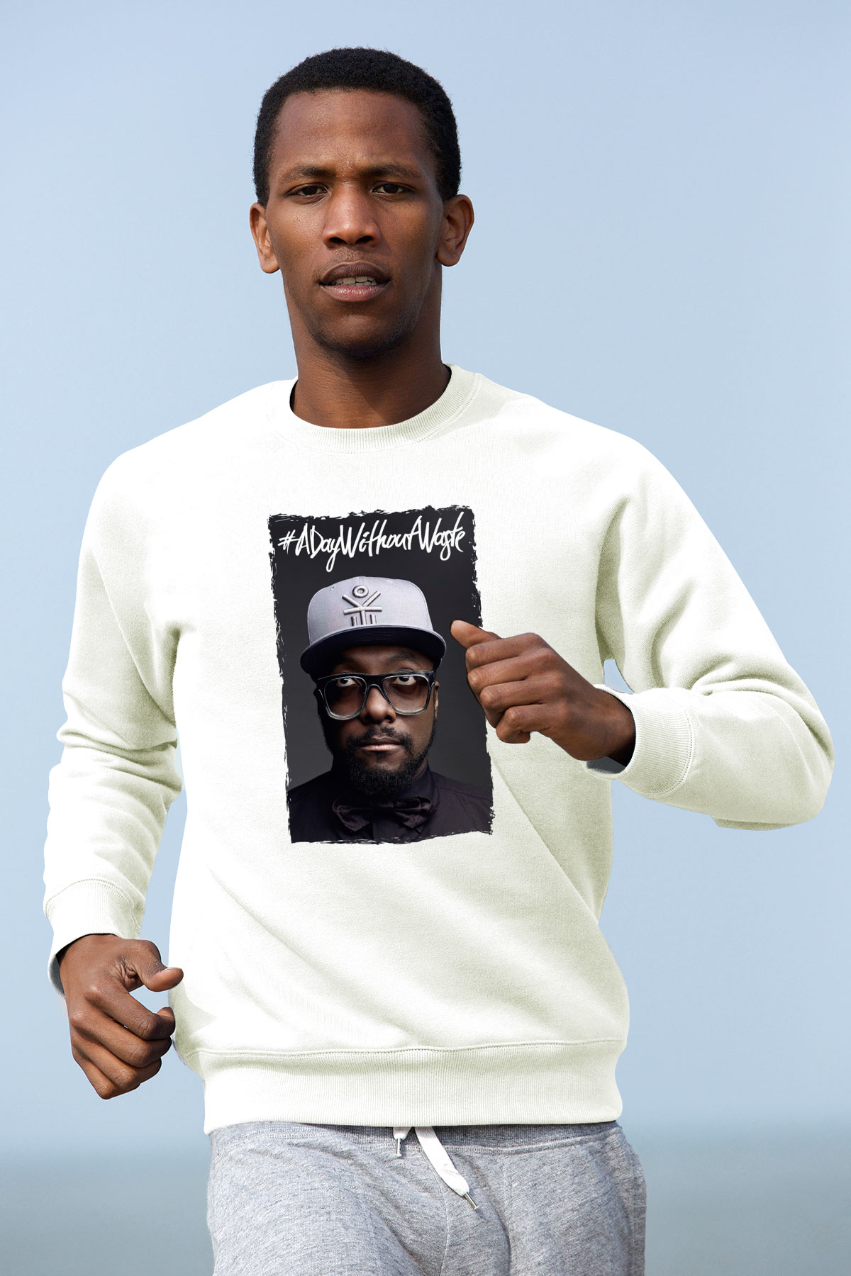Will.I.Am Beyaz Unisex Sweatshirt
