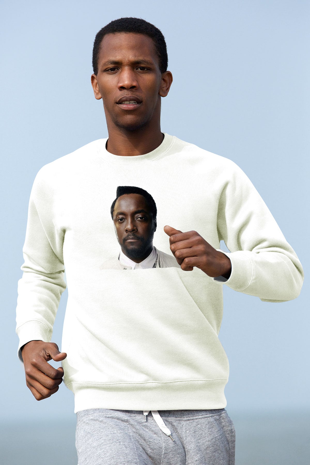 Will.I.Am Beyaz Unisex Sweatshirt