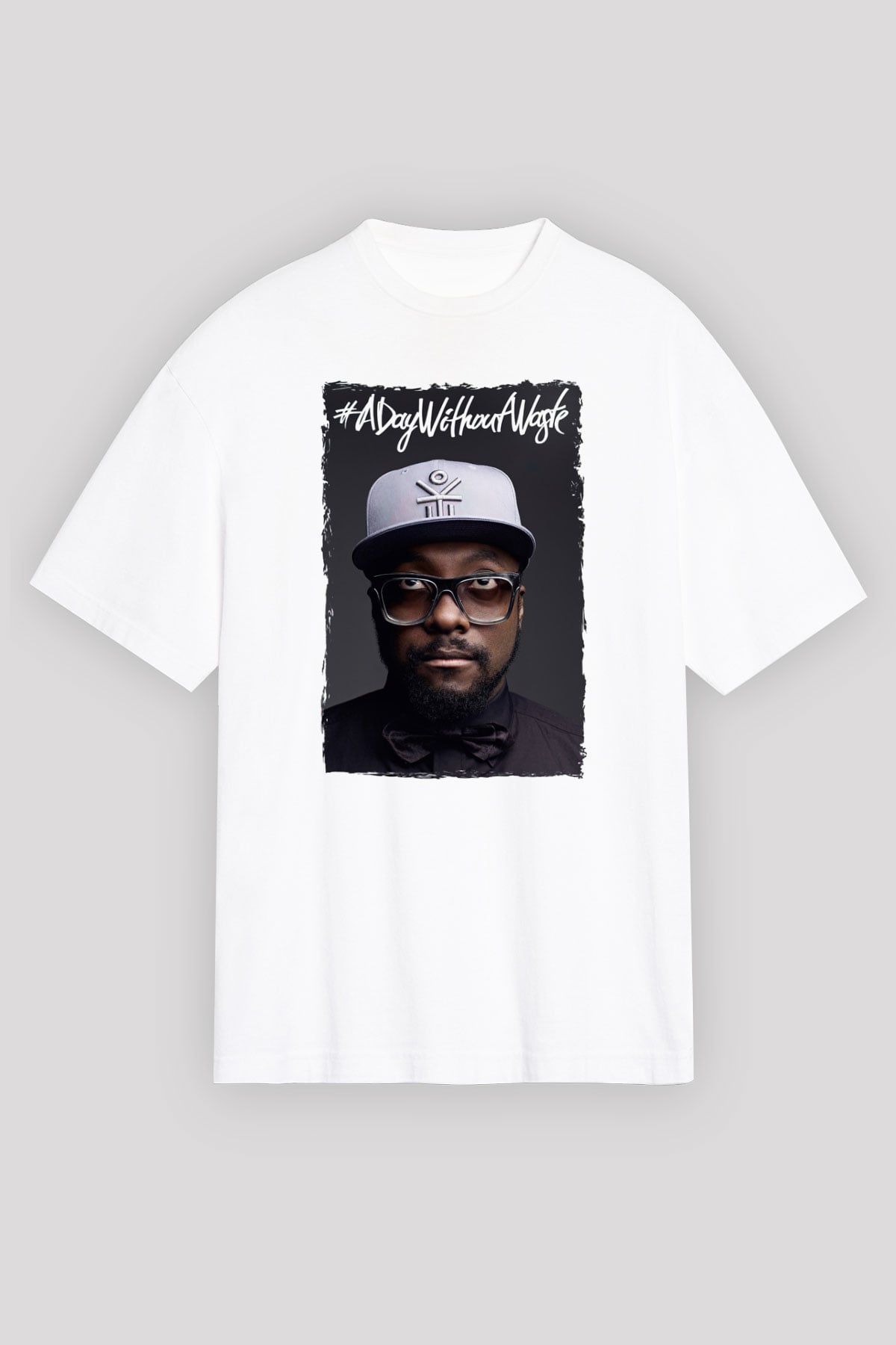 Will.I.Am Beyaz Oversize Tişört Oversize T-shirt - TişörtFabrikası