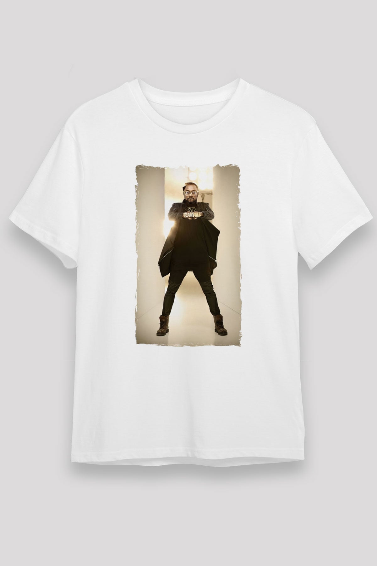 Will.I.Am Beyaz Unisex Tişört T-Shirt - TişörtFabrikası