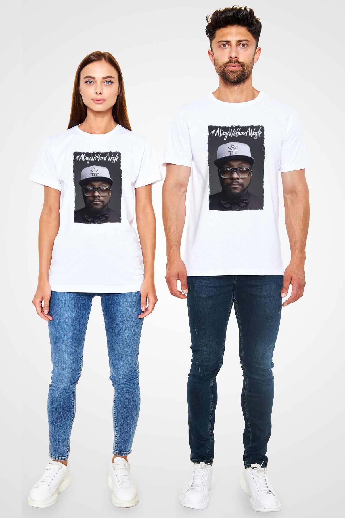 Will.I.Am Beyaz Unisex Tişört T-Shirt - TişörtFabrikası