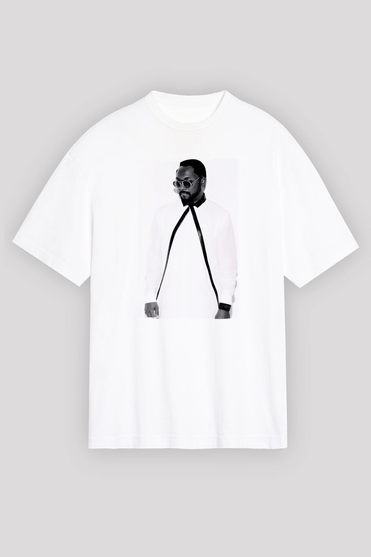 Will.I.Am Beyaz Oversize Tişört Oversize T-shirt - TişörtFabrikası