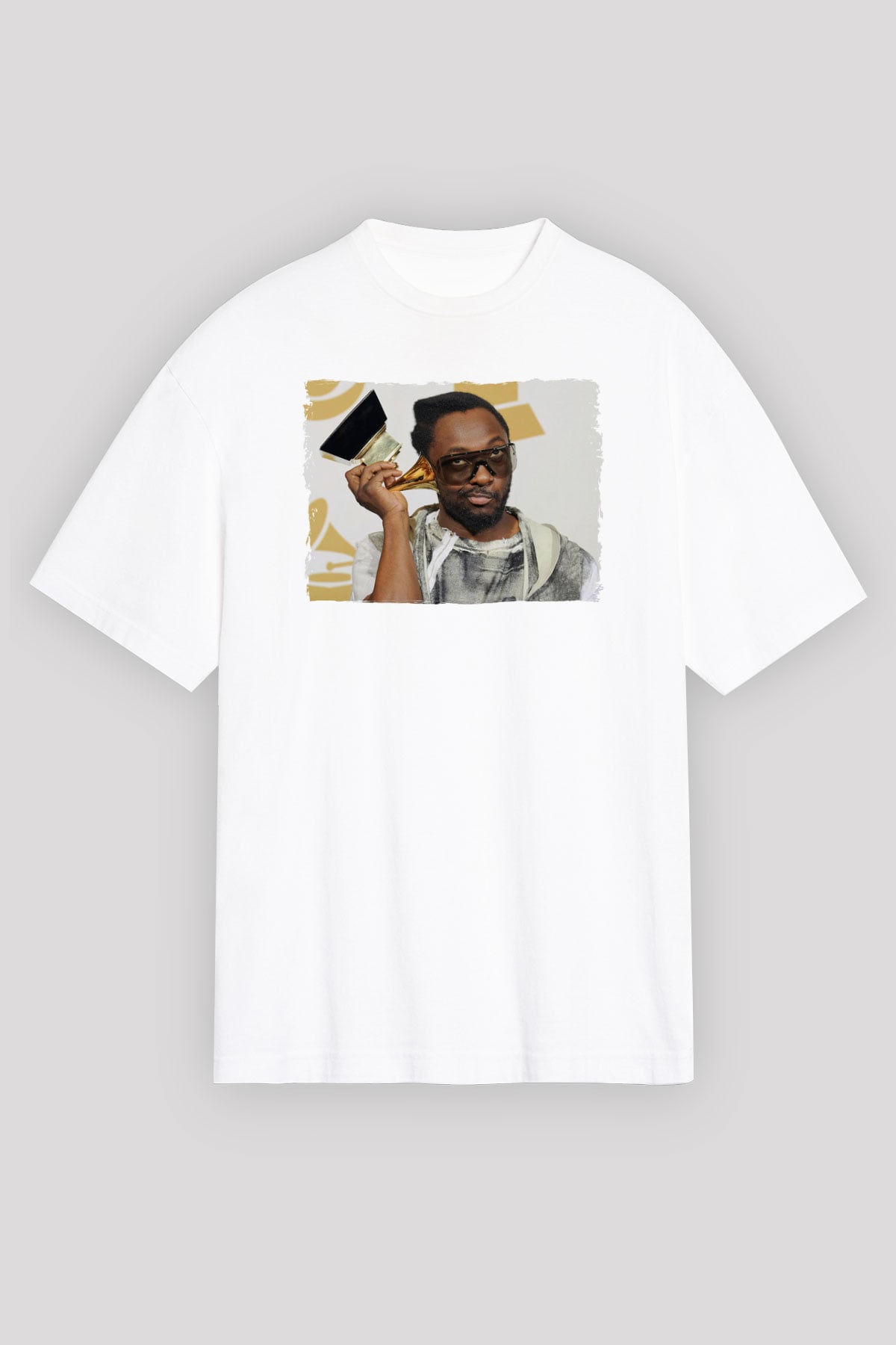 Will.I.Am Beyaz Oversize Tişört Oversize T-shirt - TişörtFabrikası