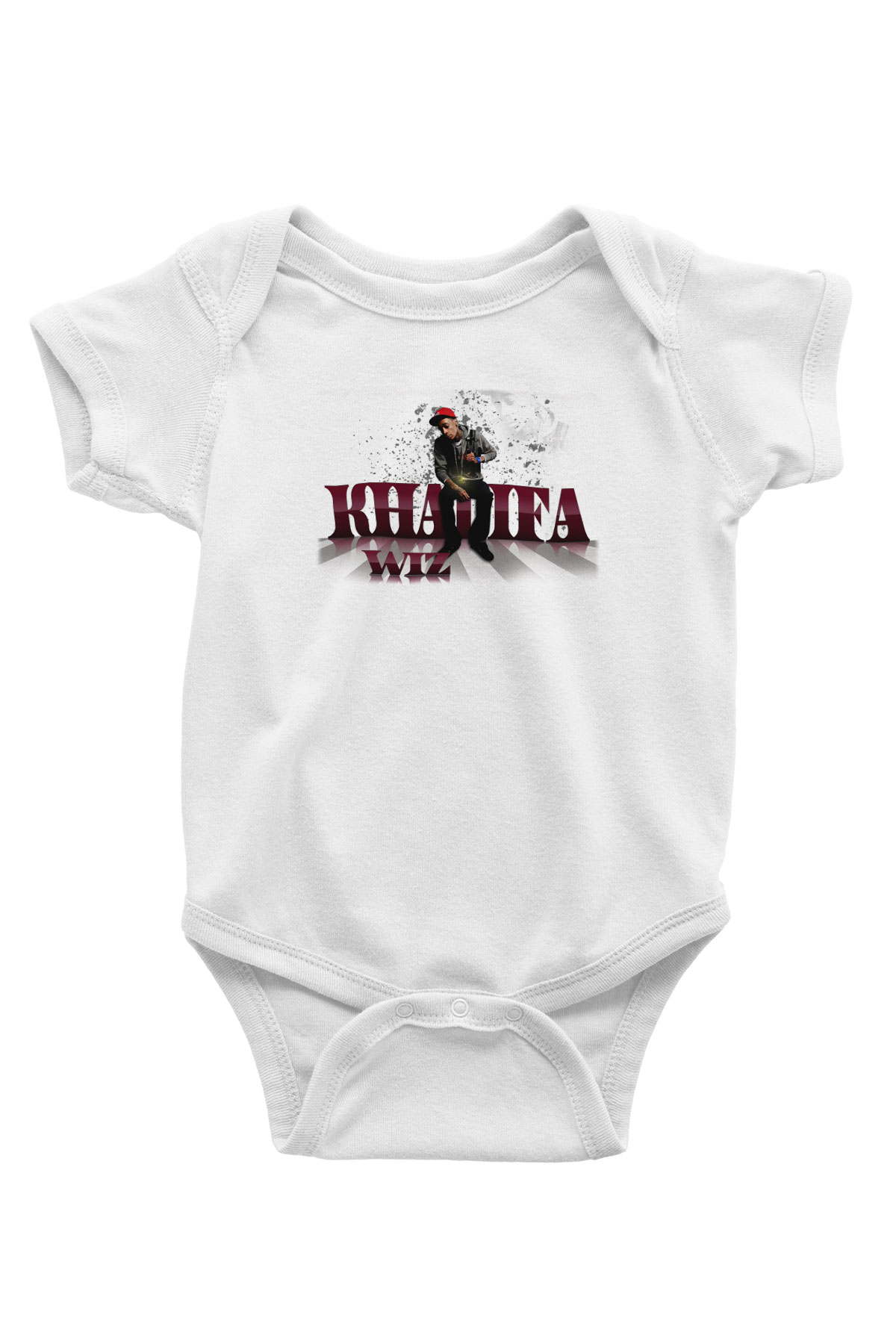 Wiz Khalifa Baskılı Beyaz Unisex Bebek Body - Zıbın