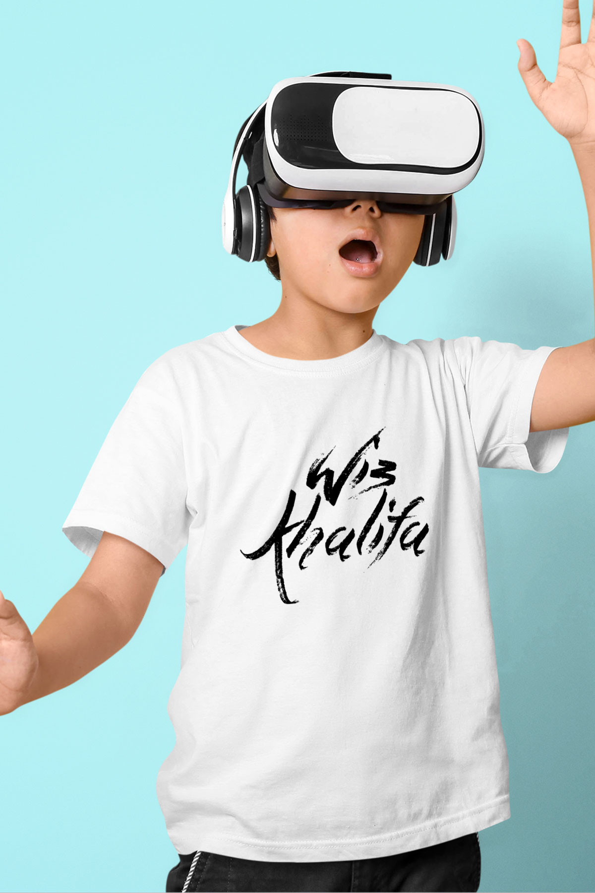 Wiz Khalifa Baskılı Beyaz Unisex Çocuk Tişört