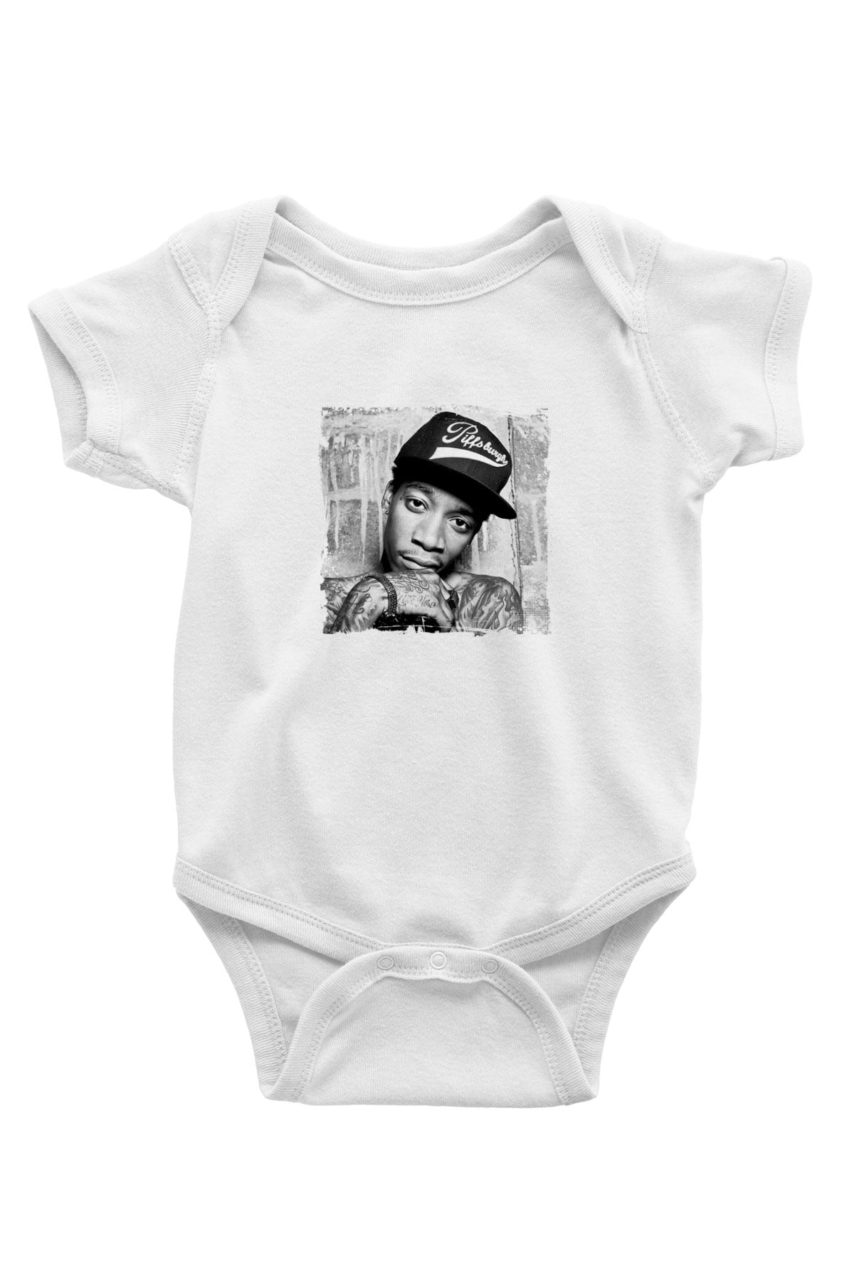 Wiz Khalifa Baskılı Unisex Beyaz Bebek Body - Zıbın