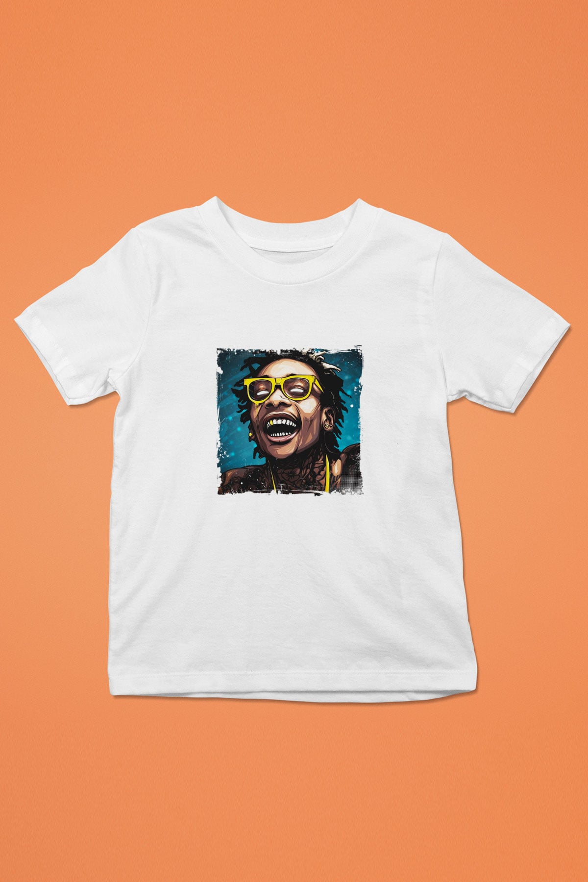 Wiz Khalifa Baskılı Unisex Beyaz Çocuk Tişört