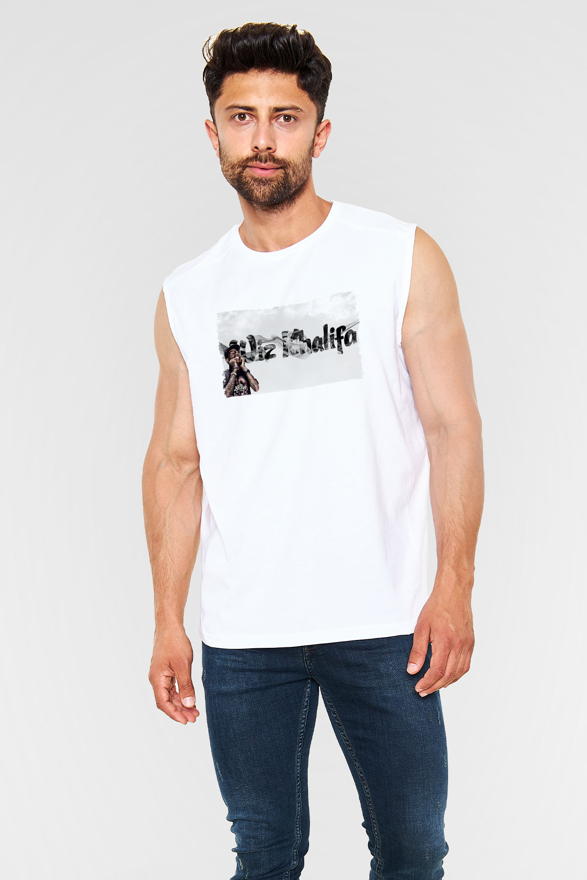 Wiz Khalifa Beyaz Unisex Kolsuz Tişört