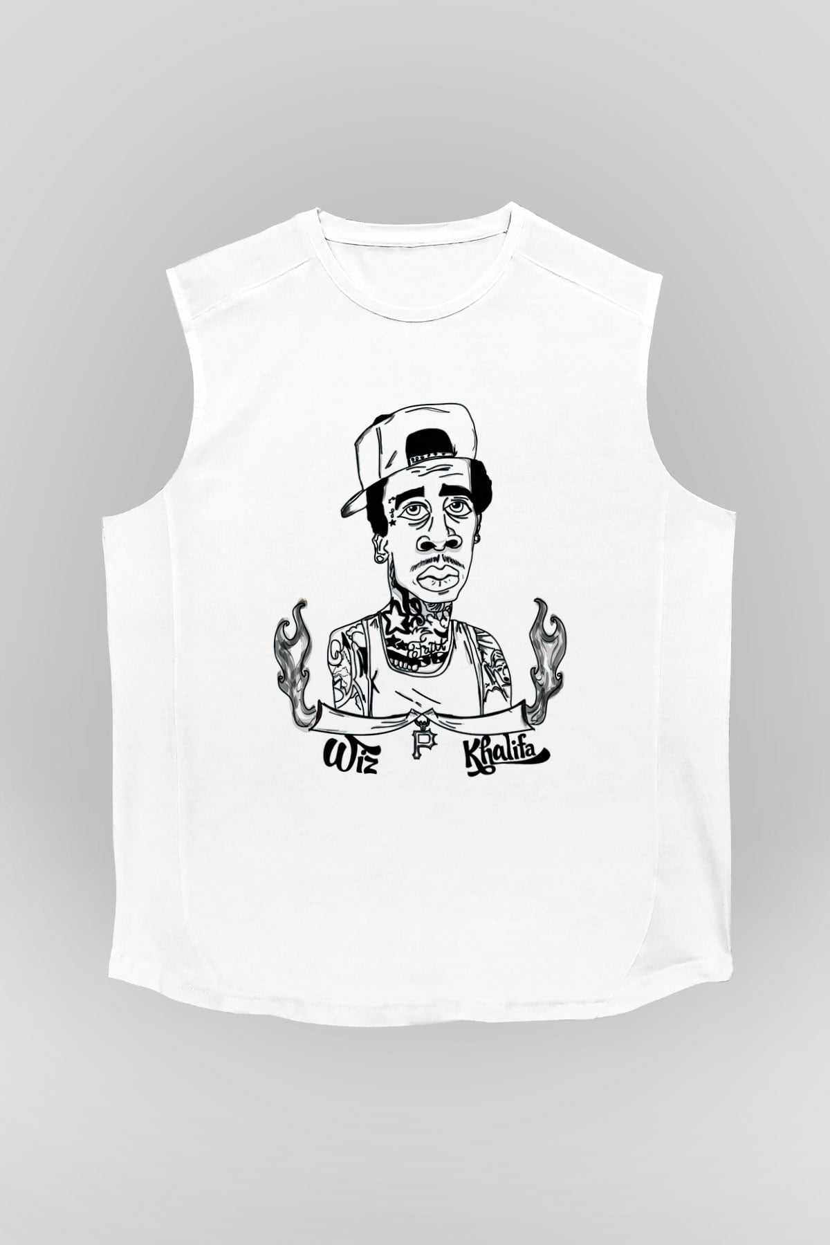 Wiz Khalifa Beyaz Unisex Kolsuz Tişört