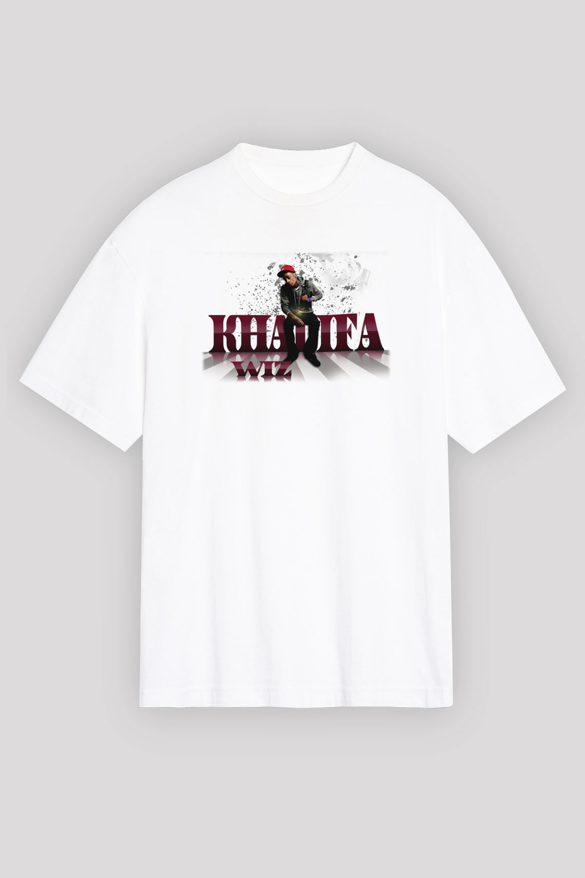 Wiz Khalifa Beyaz Unisex Oversize Tişört T-Shirt