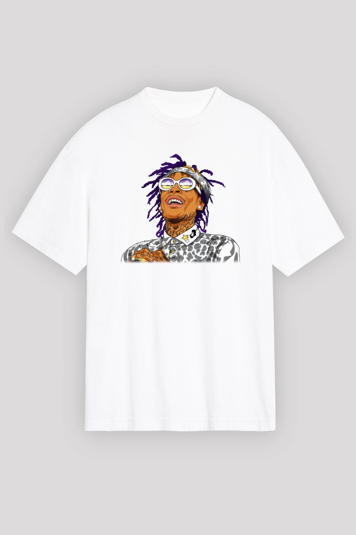 Wiz Khalifa Beyaz Unisex Oversize Tişört T-Shirt