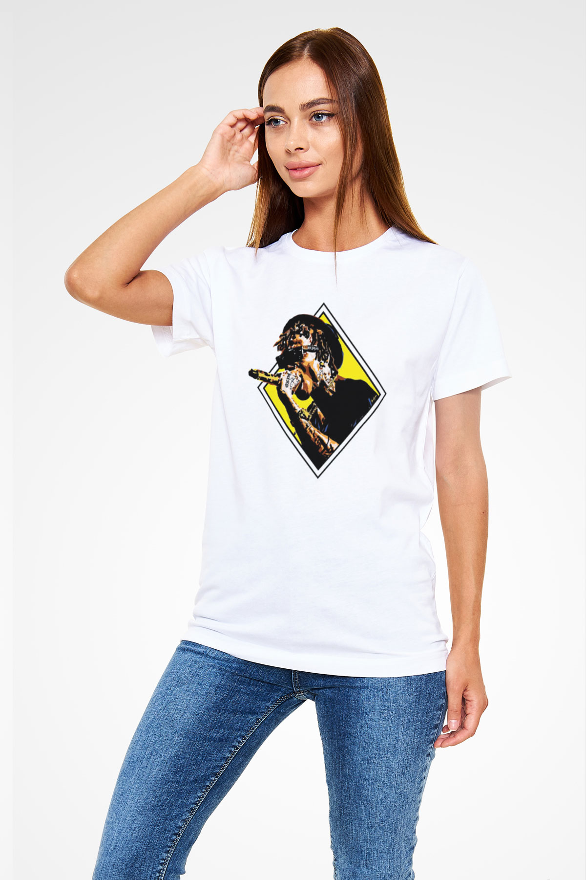 Wiz Khalifa Beyaz Unisex Tişört T-Shirt - TişörtFabrikası