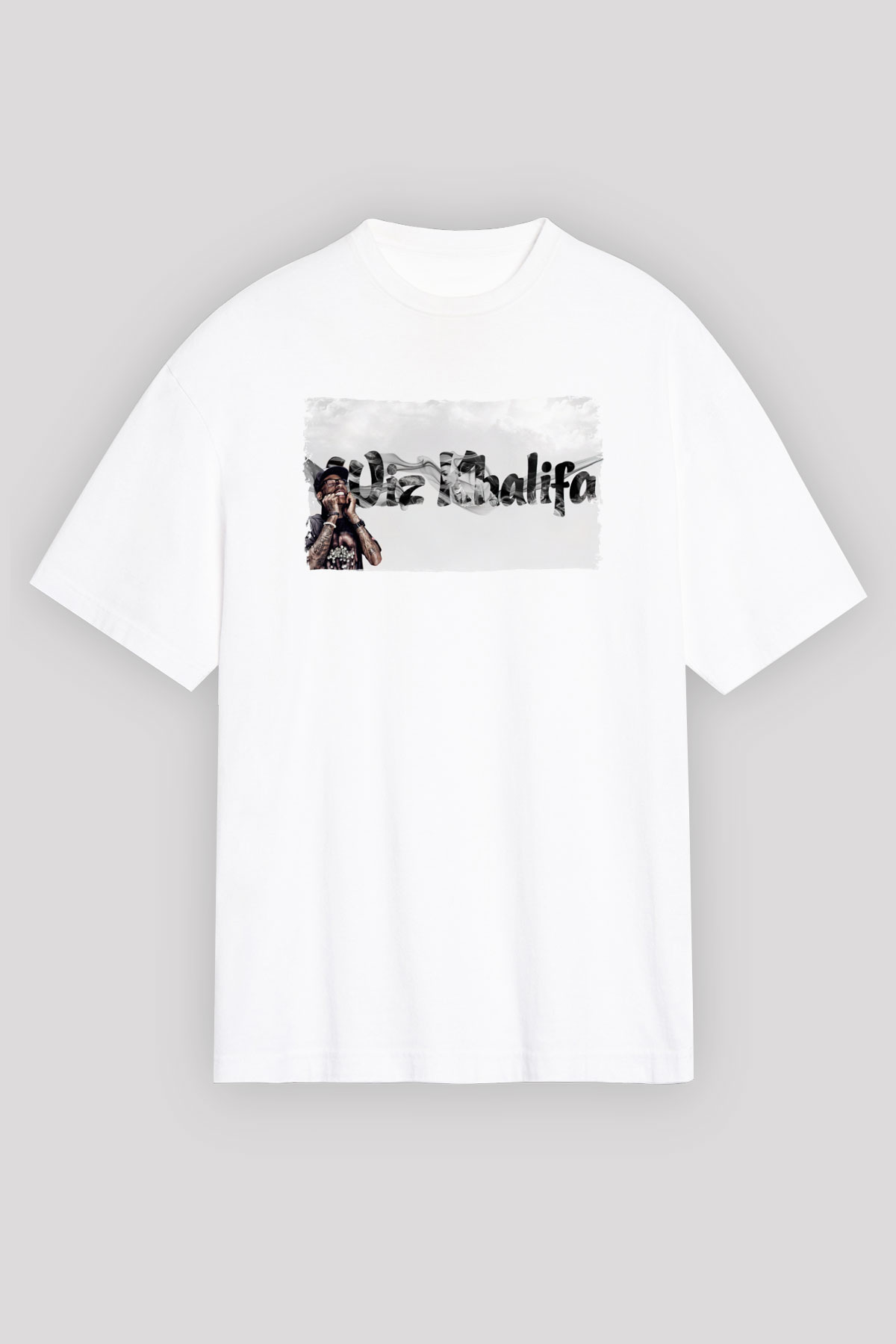 Wiz Khalifa Beyaz Oversize Tişört Oversize T-shirt - TişörtFabrikası