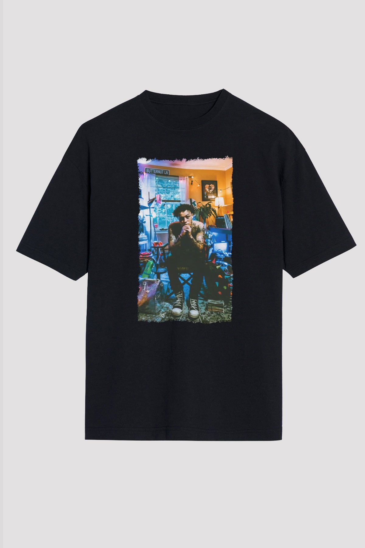 Wiz Khalifa Siyah Oversize Tişört Oversize T-shirt - TişörtFabrikası