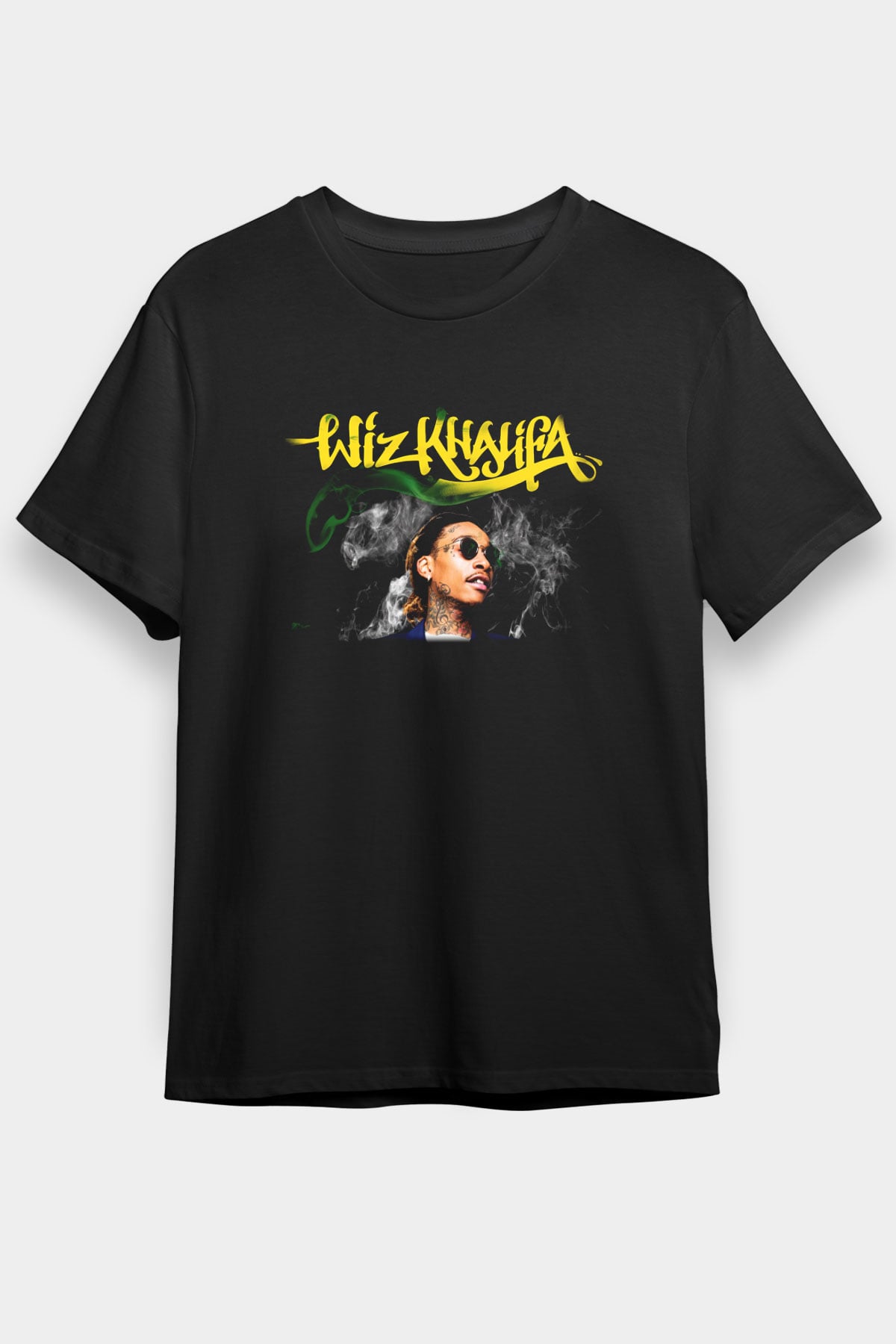 Wiz Khalifa Siyah Unisex Tişört T-Shirt - TişörtFabrikası