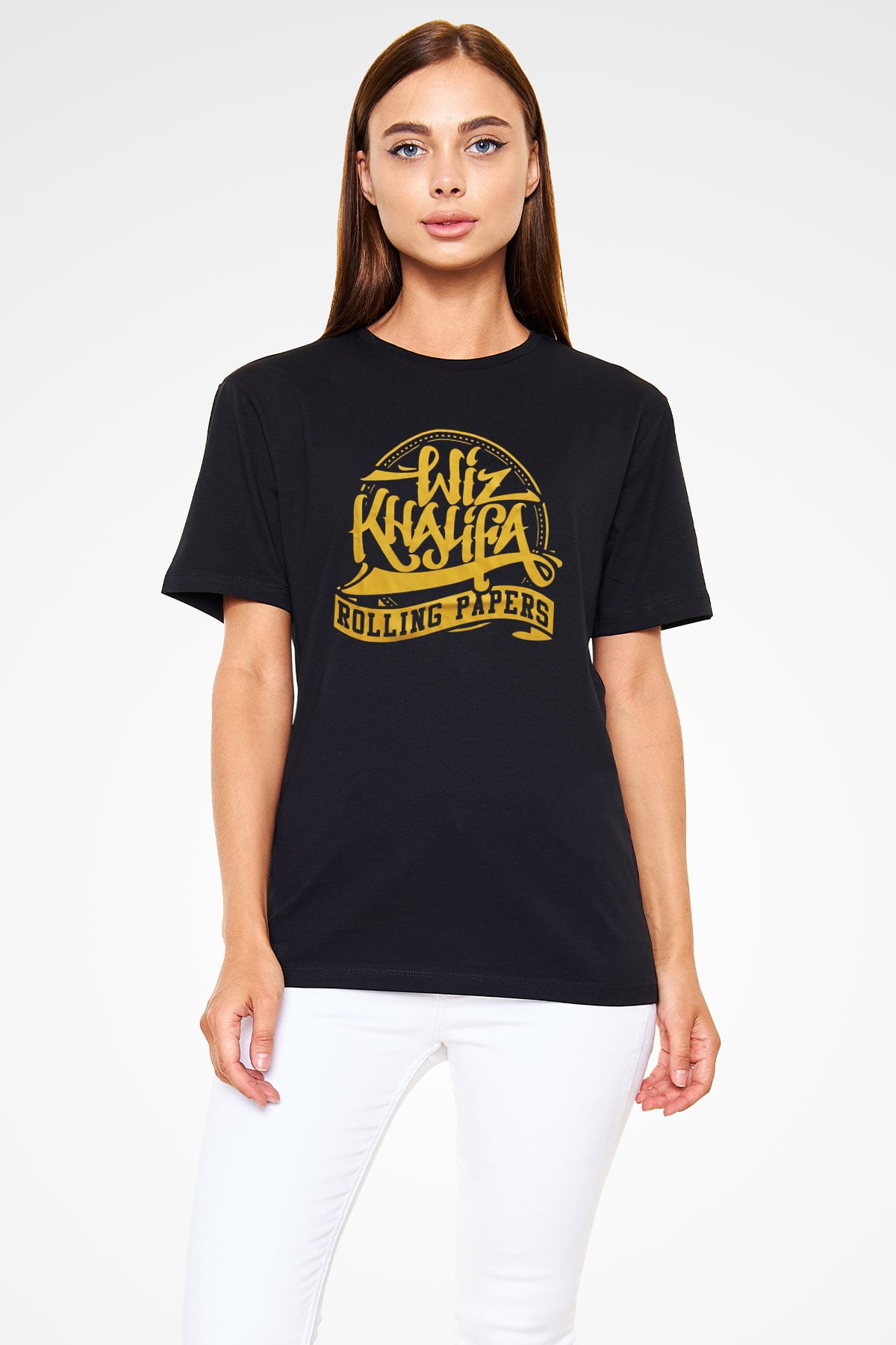 Wiz Khalifa Siyah Unisex Tişört T-Shirt - TişörtFabrikası