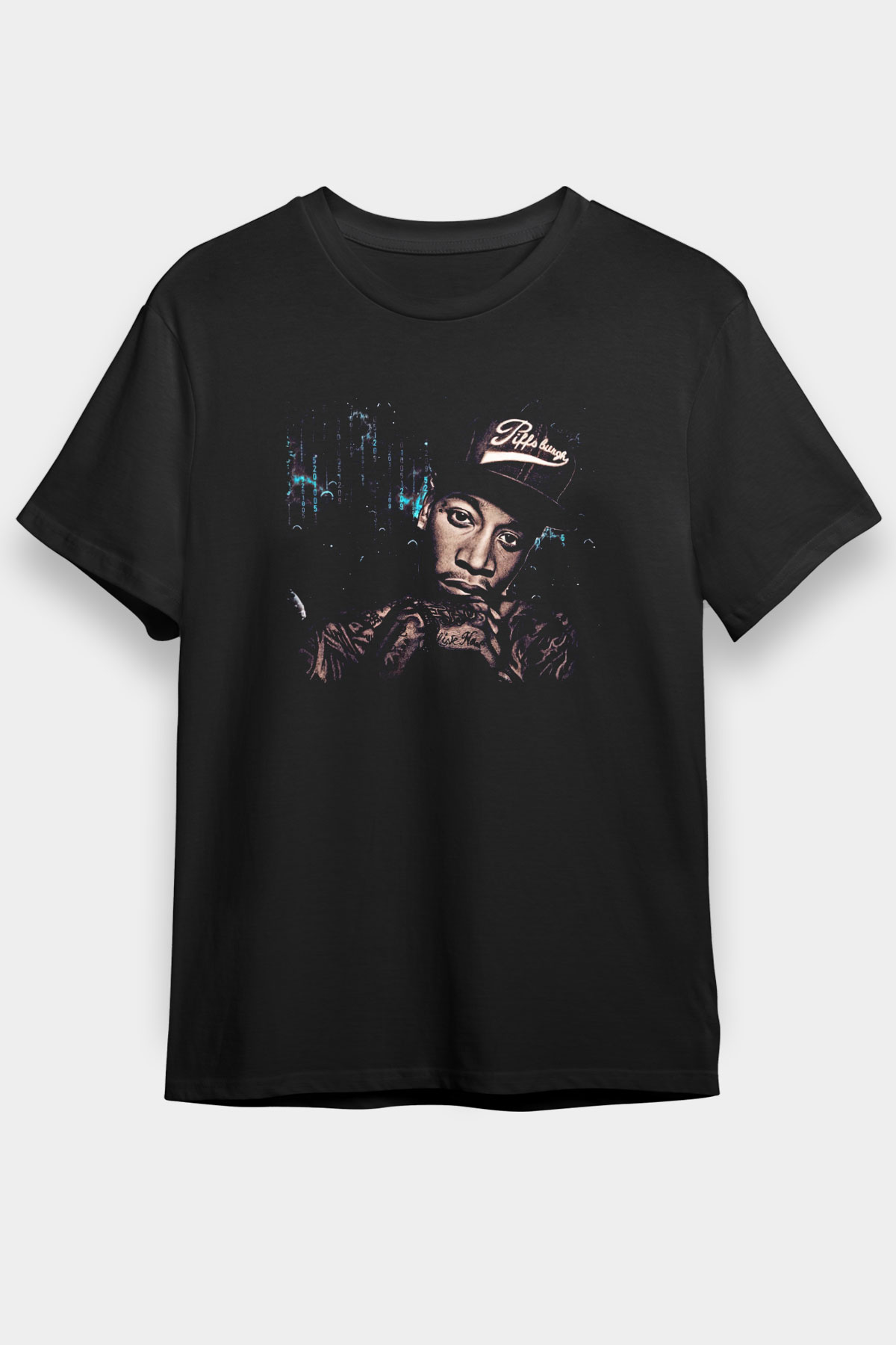 Wiz Khalifa Siyah Unisex Tişört T-Shirt - TişörtFabrikası