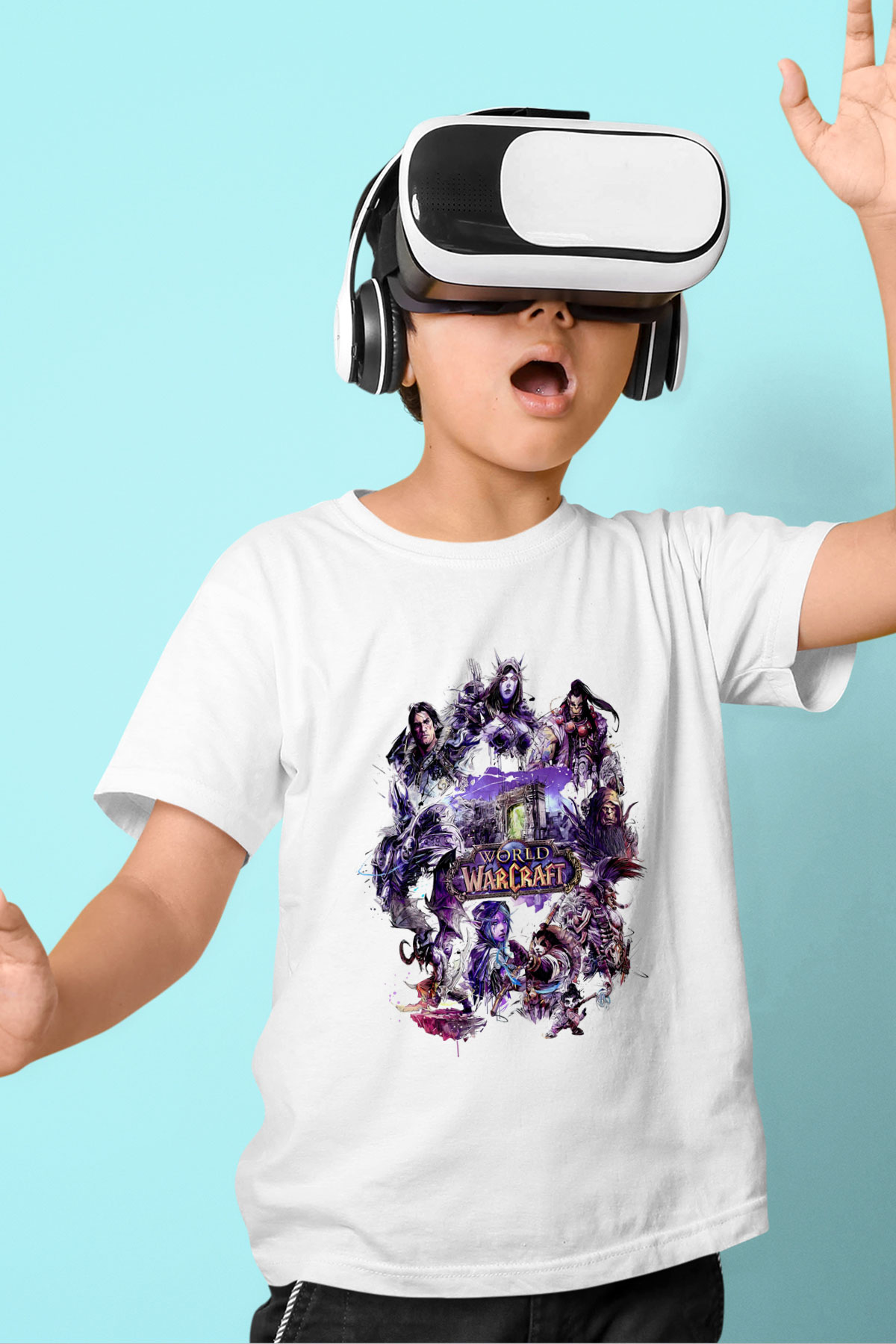 World of Warcraft Beyaz Unisex Çocuk Tişört