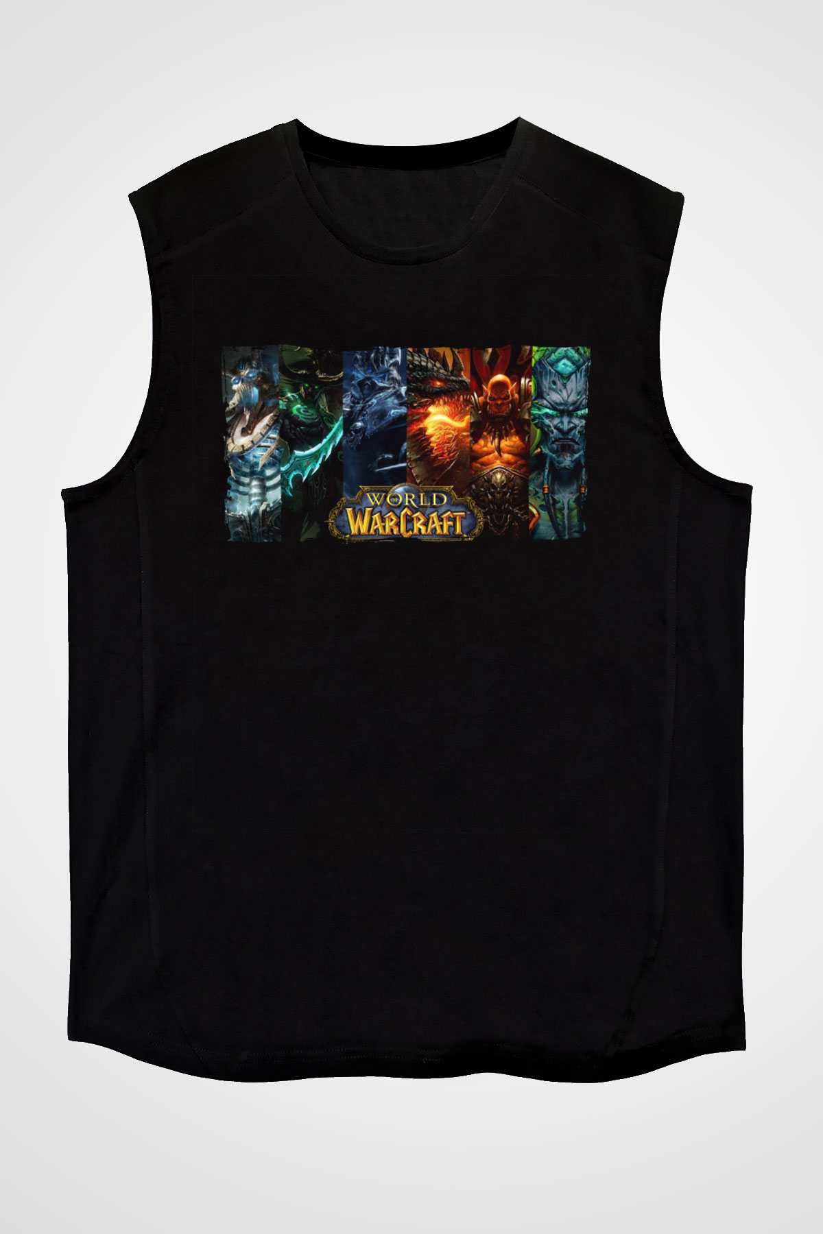 World of Warcraft Siyah Unisex Kolsuz Tişört