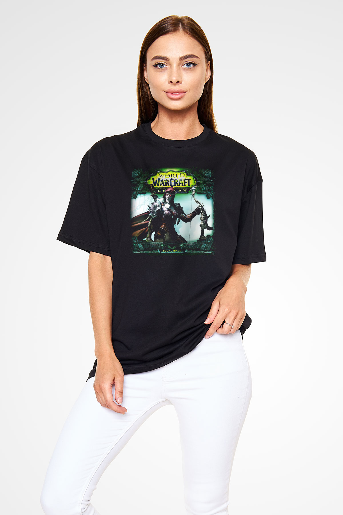 World of Warcraft Siyah Unisex Oversize Tişört T-Shirt