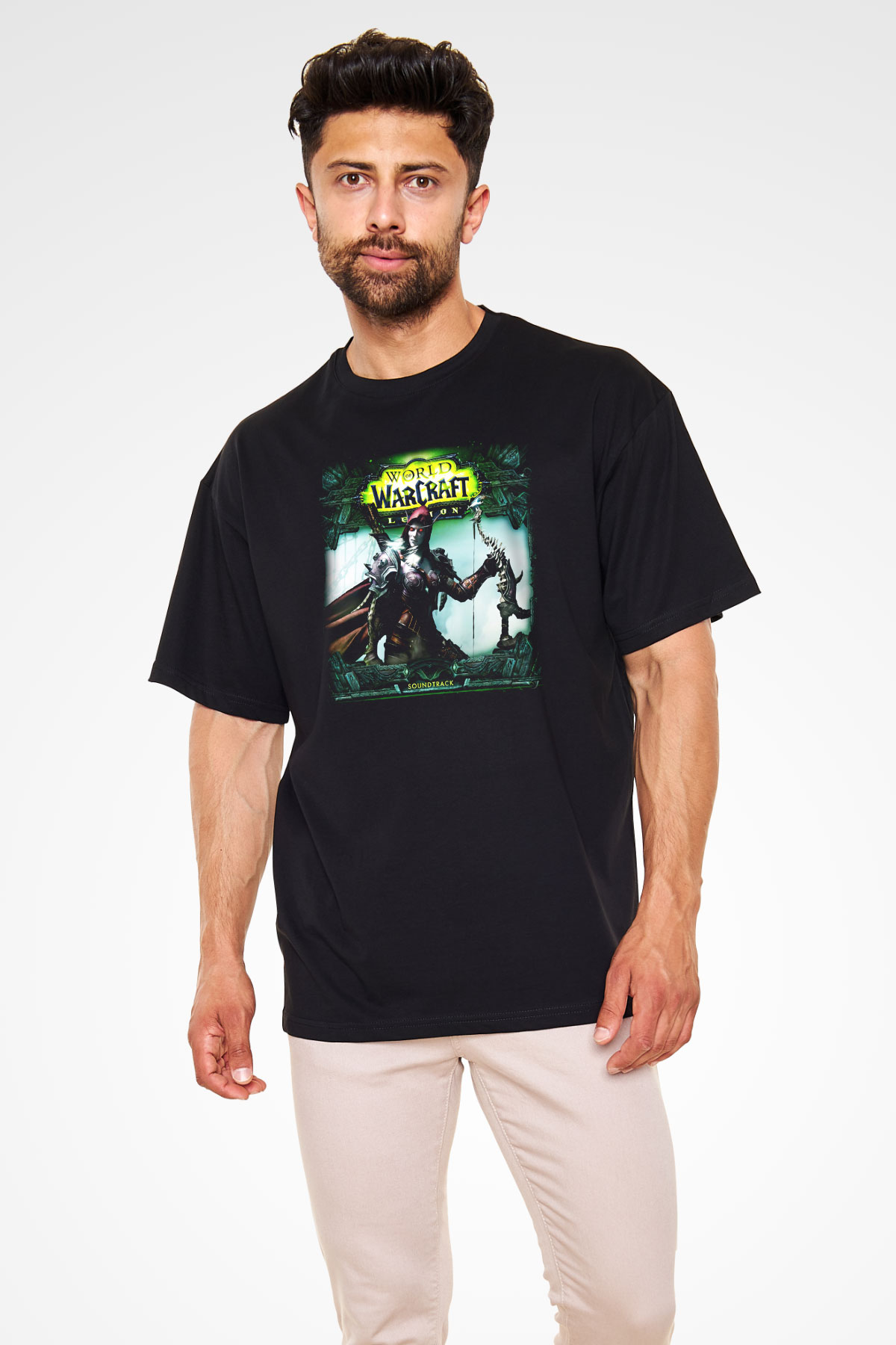 World of Warcraft Siyah Unisex Oversize Tişört T-Shirt
