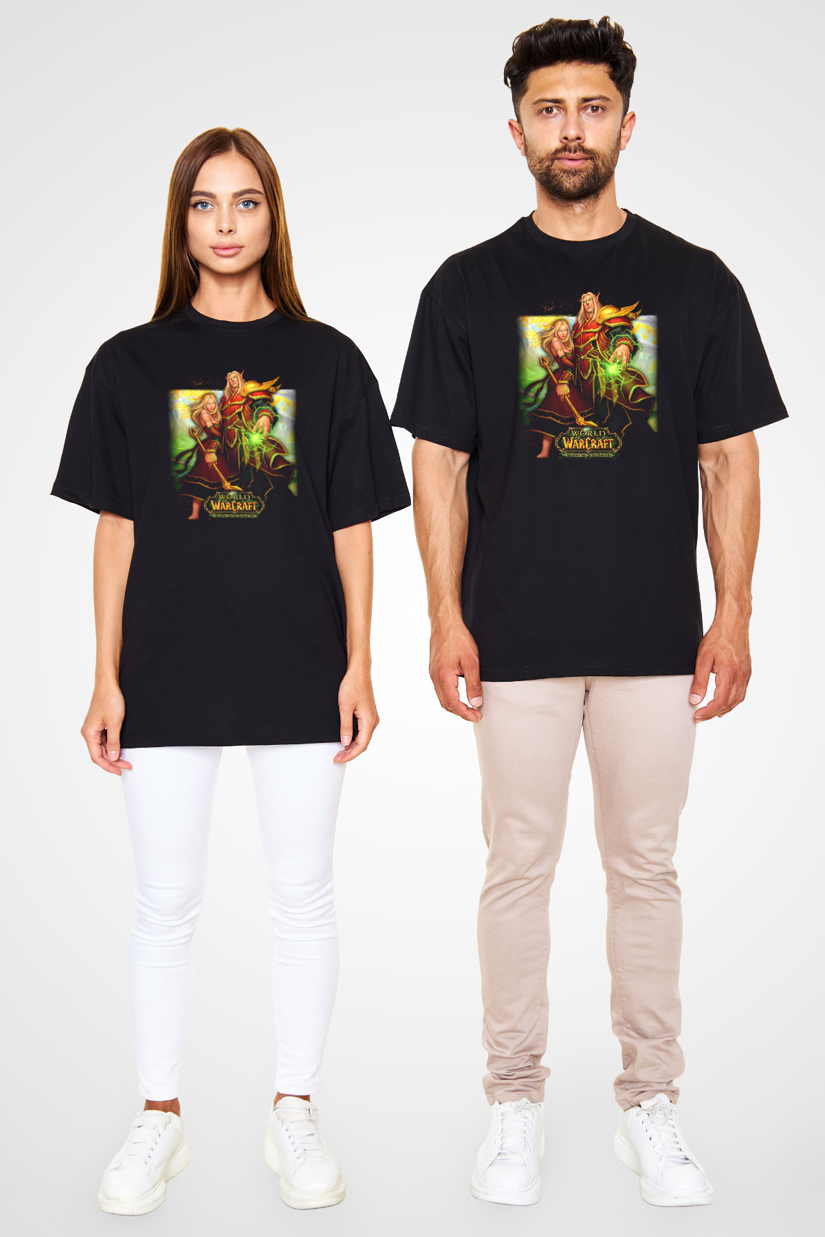 World of Warcraft Siyah Unisex Oversize Tişört T-Shirt