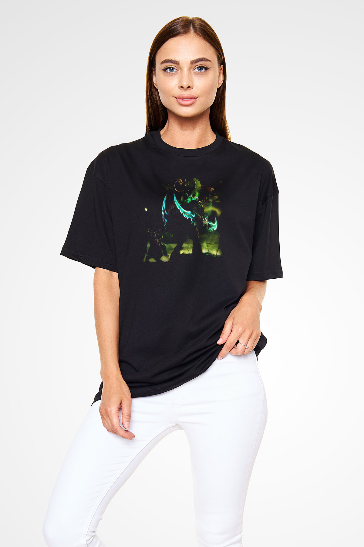 World of Warcraft Siyah Unisex Oversize Tişört T-Shirt