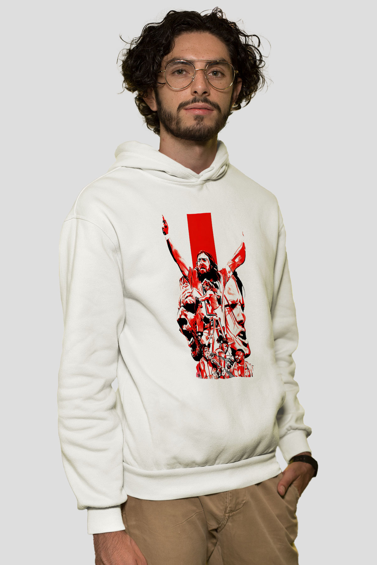 WrestleMania Beyaz Unisex Hoodie
