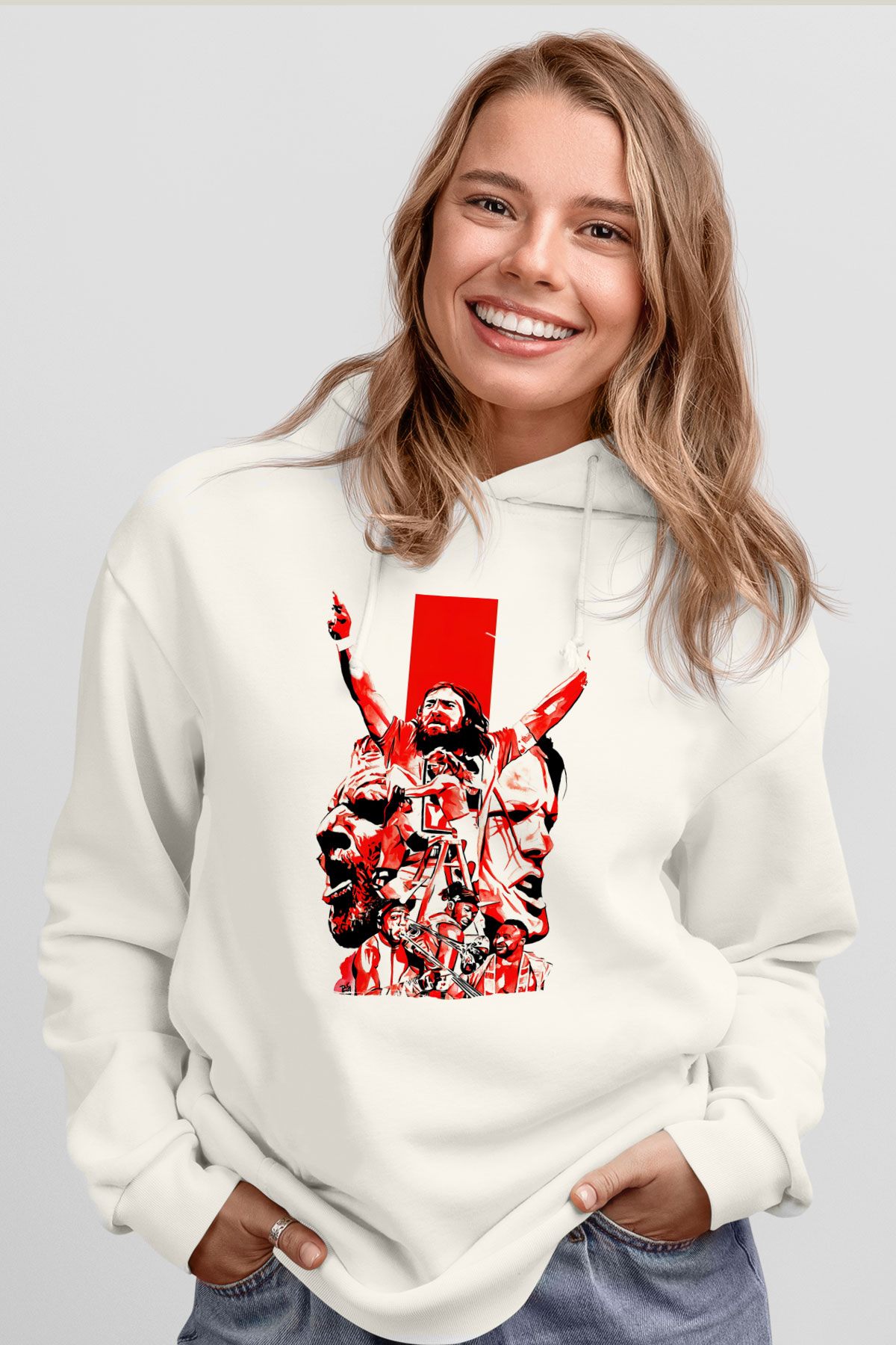 WrestleMania Beyaz Unisex Hoodie