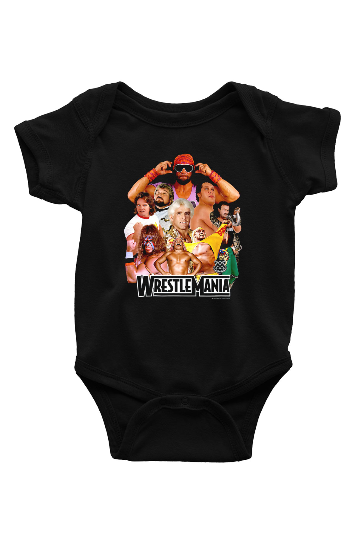 WrestleMania Siyah Bebek Body - Zıbın