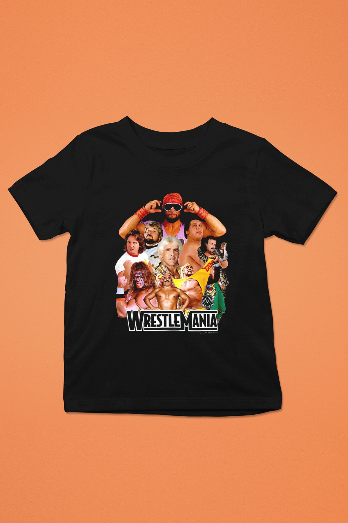 WrestleMania Siyah Unisex  Çocuk Tişört