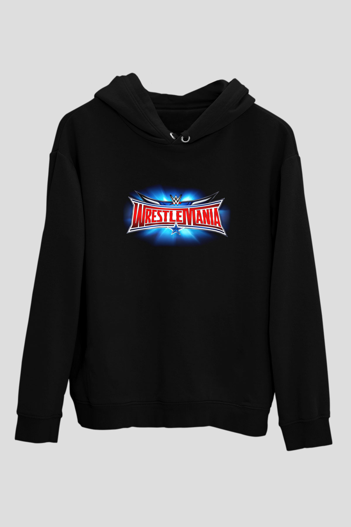 WrestleMania Siyah Unisex Kapüşonlu Sweatshirt