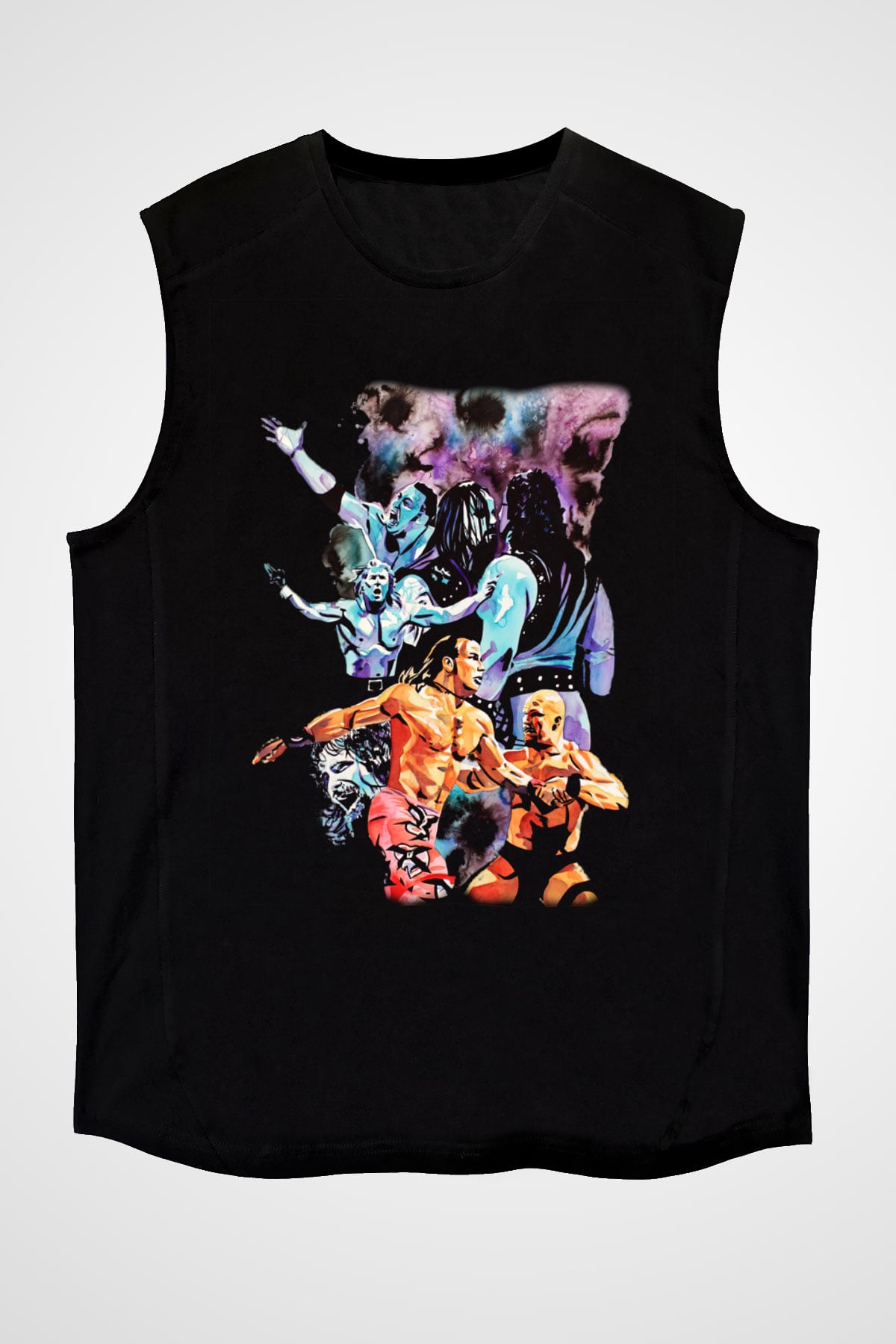 WrestleMania Siyah Unisex Kolsuz Tişört