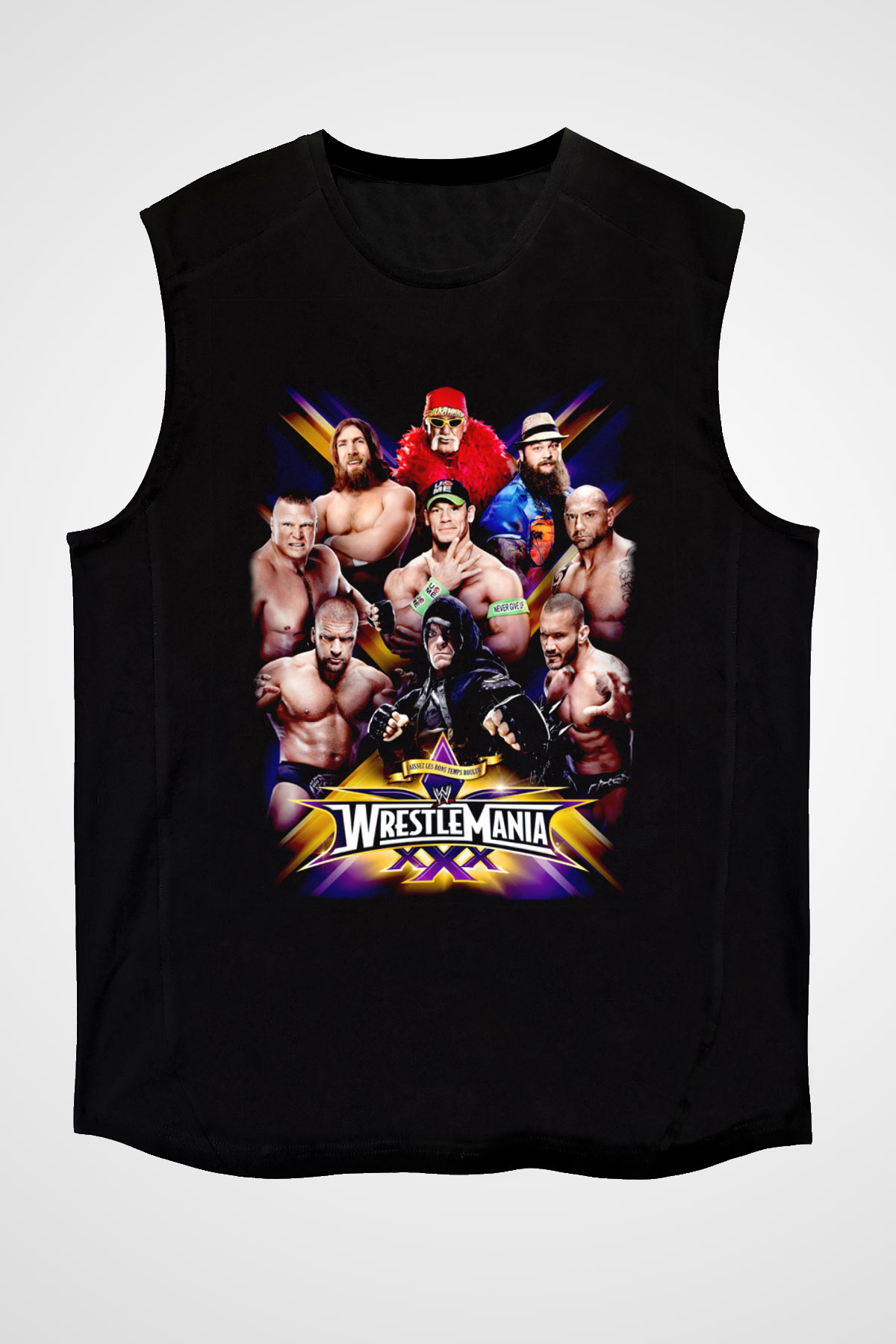 WrestleMania Siyah Unisex  Kolsuz Tişört