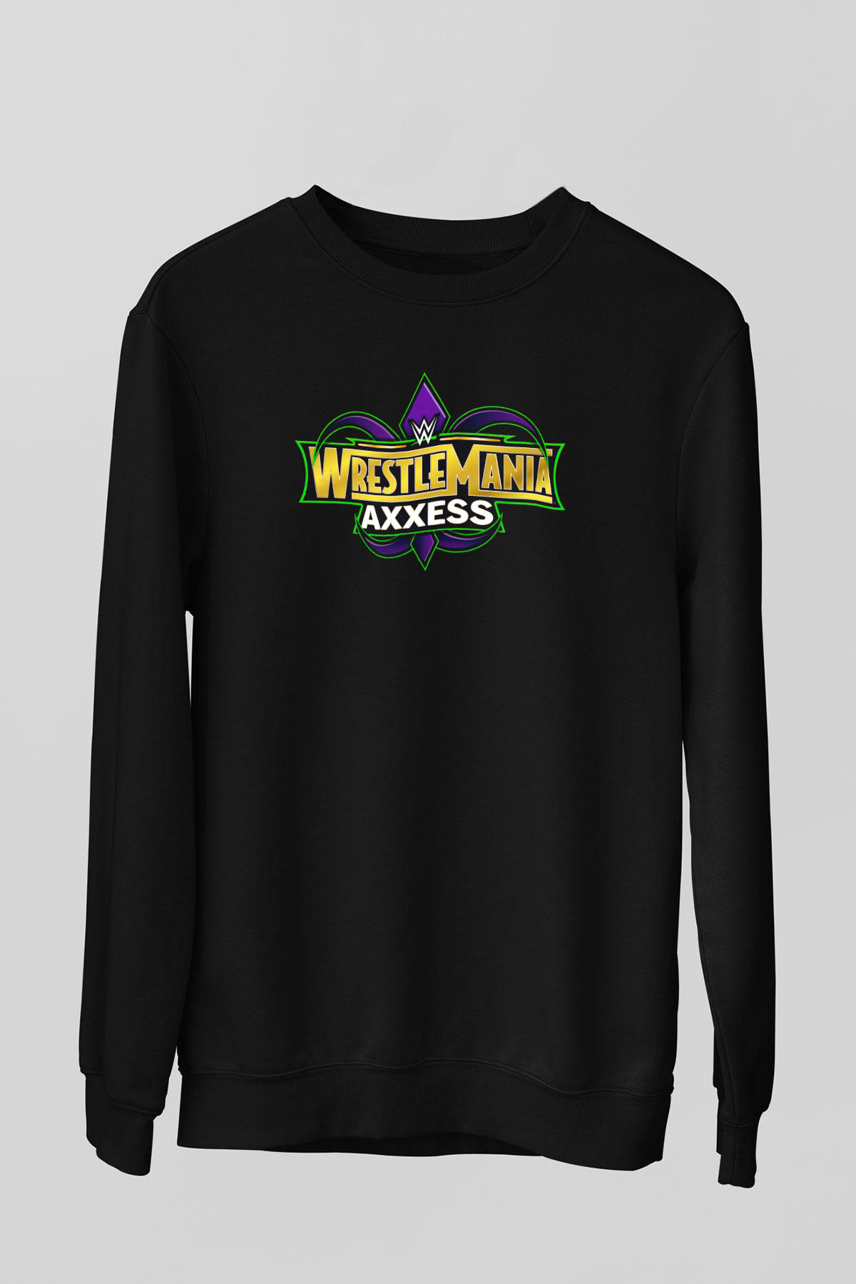WrestleMania Siyah Unisex  Sweatshirt
