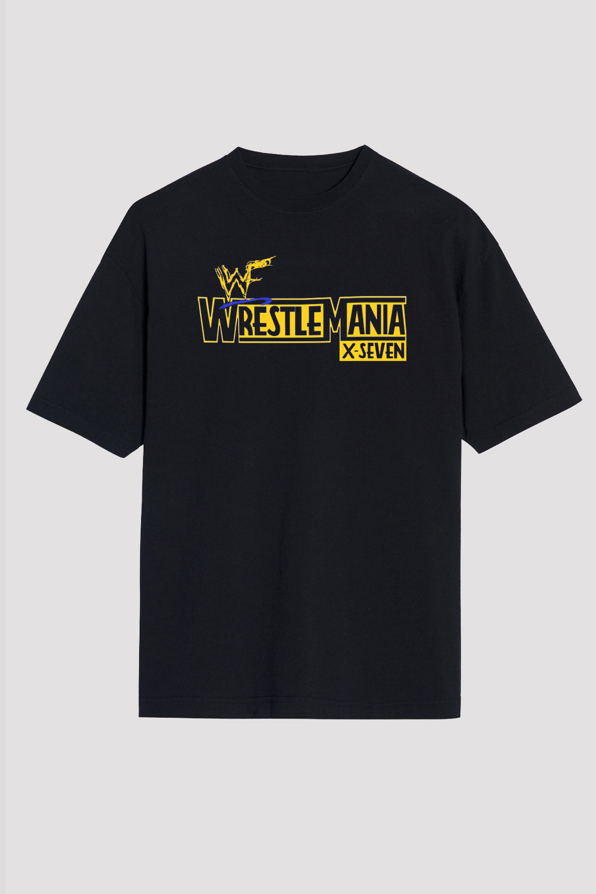 WrestleMania Siyah Oversize Tişört