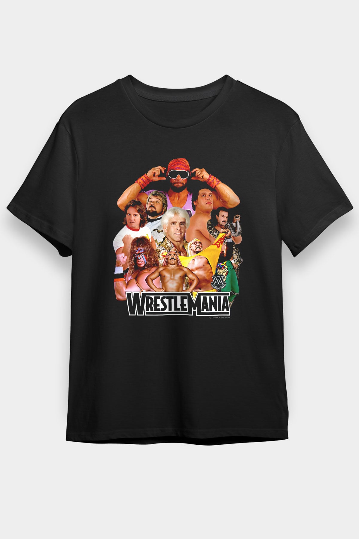 WrestleMania Siyah Unisex Tişört