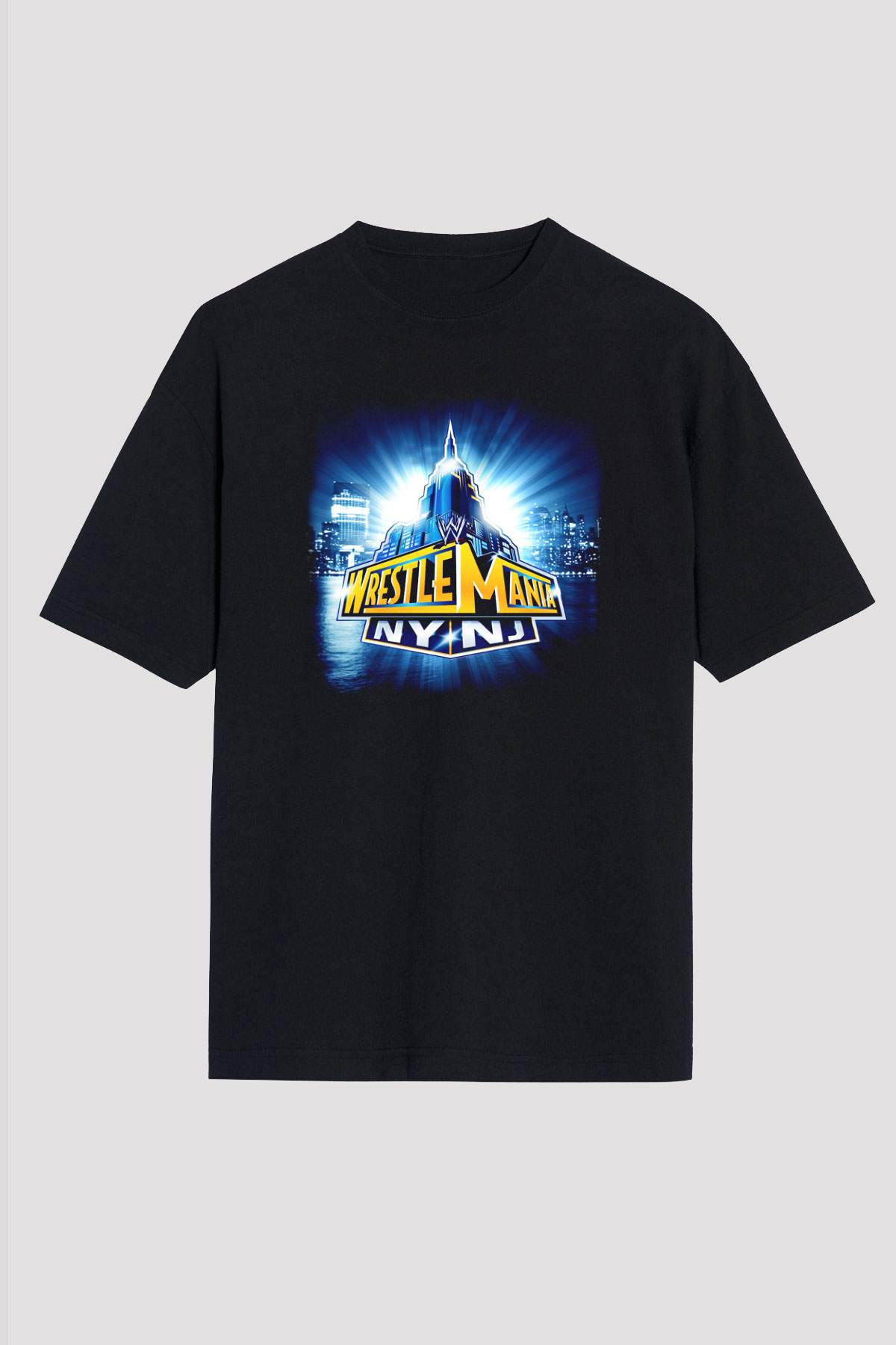 WrestleMania Siyah Oversize Tişört