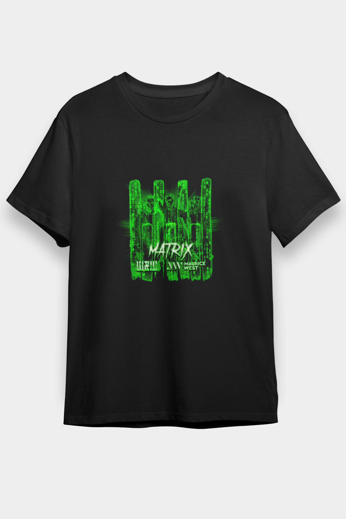 W&W Baskılı Unisex Siyah Tişört