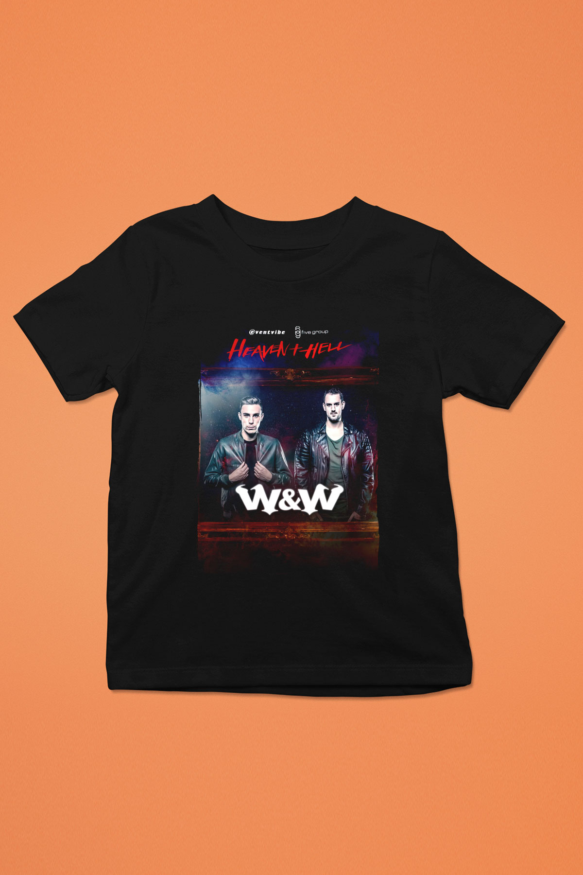 W&W Siyah Unisex Çocuk Tişört