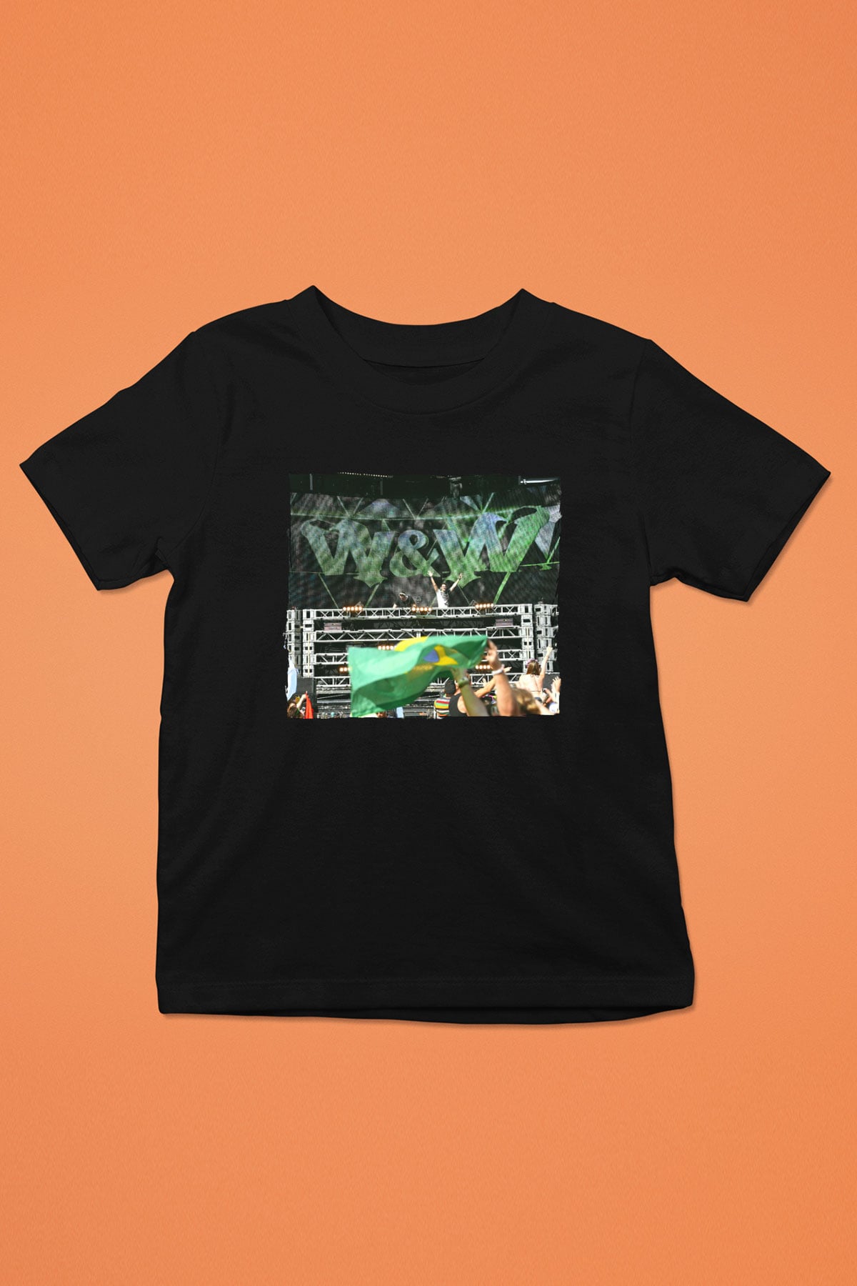 W&W Siyah Unisex Çocuk Tişört