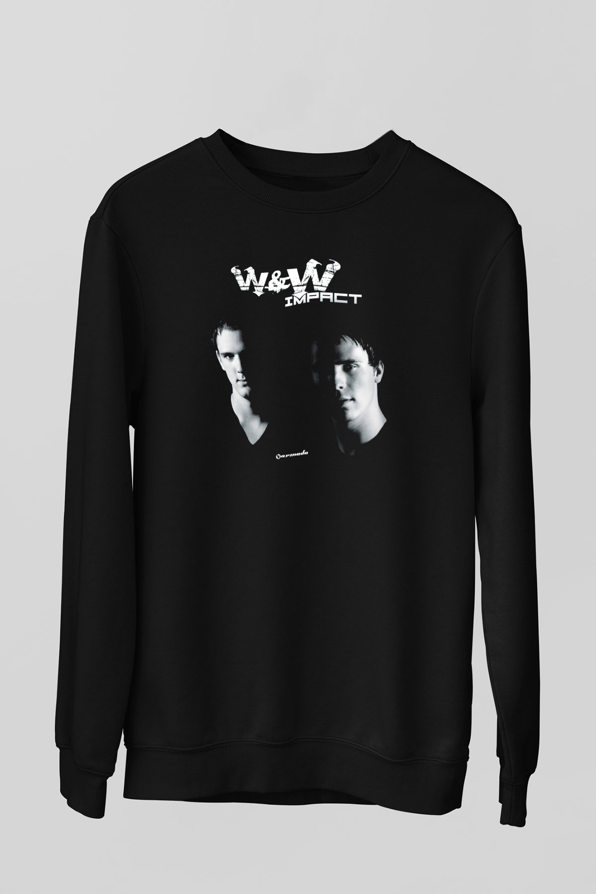 W&W Siyah Unisex Sweatshirt