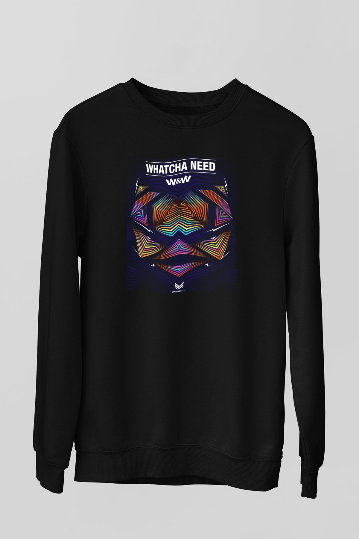 W&W Siyah Unisex Sweatshirt