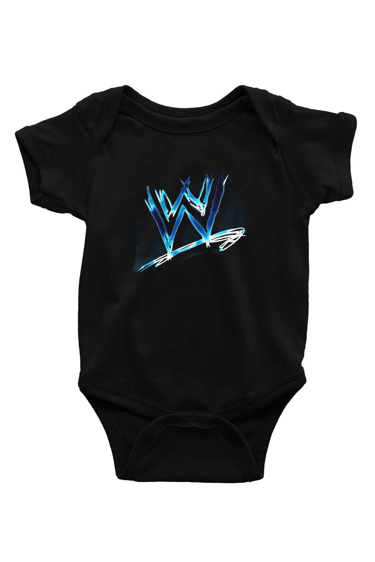 WWE Baskılı Siyah Bebek Body - Zıbın
