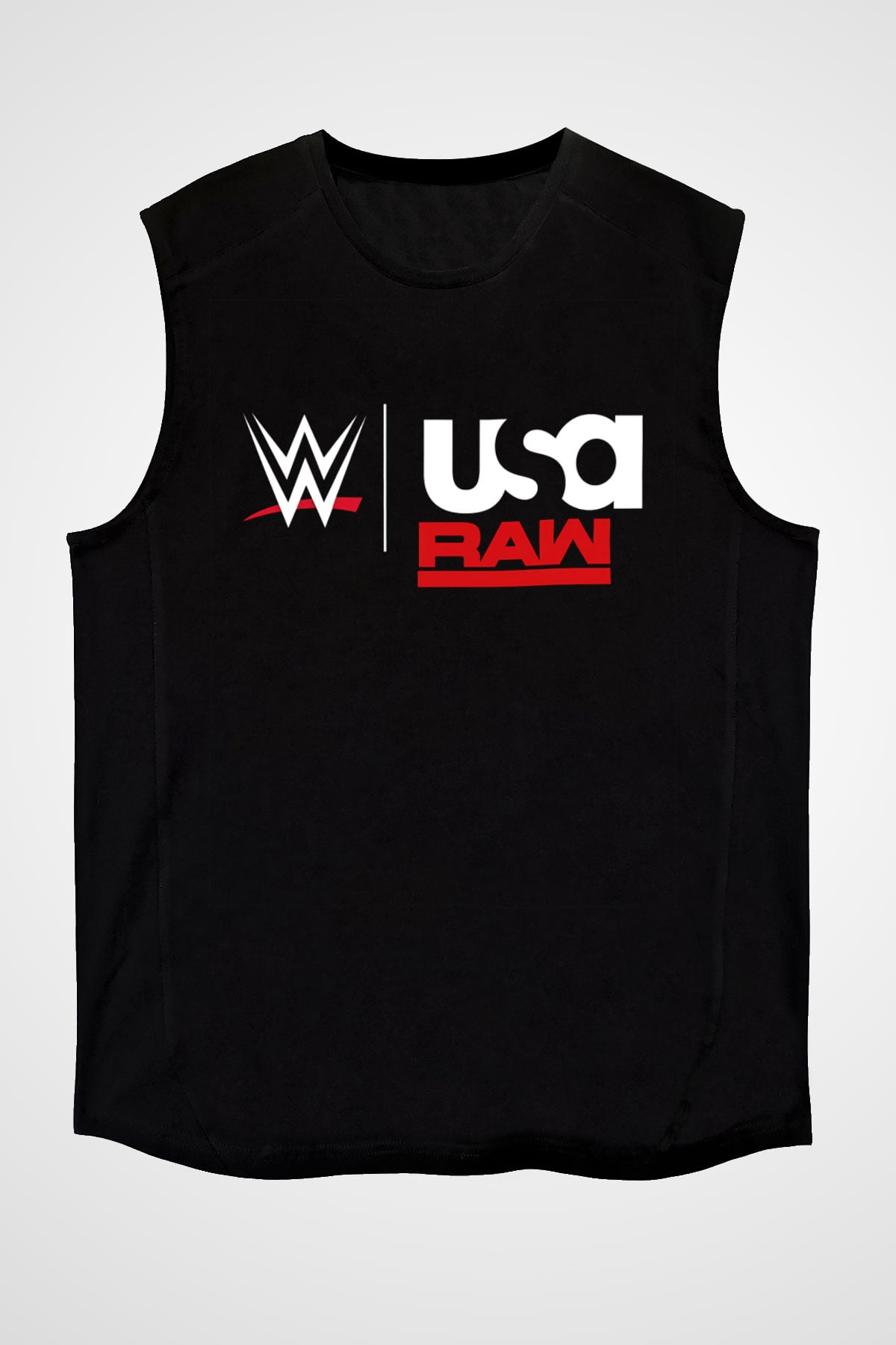 WWE Siyah Unisex Kolsuz Tişört