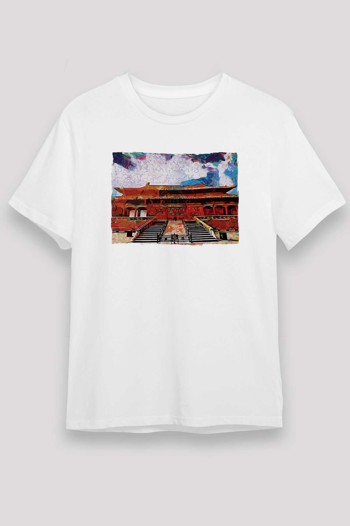 Yasak Şehir Beyaz Unisex Tişört T-Shirt - TişörtFabrikası