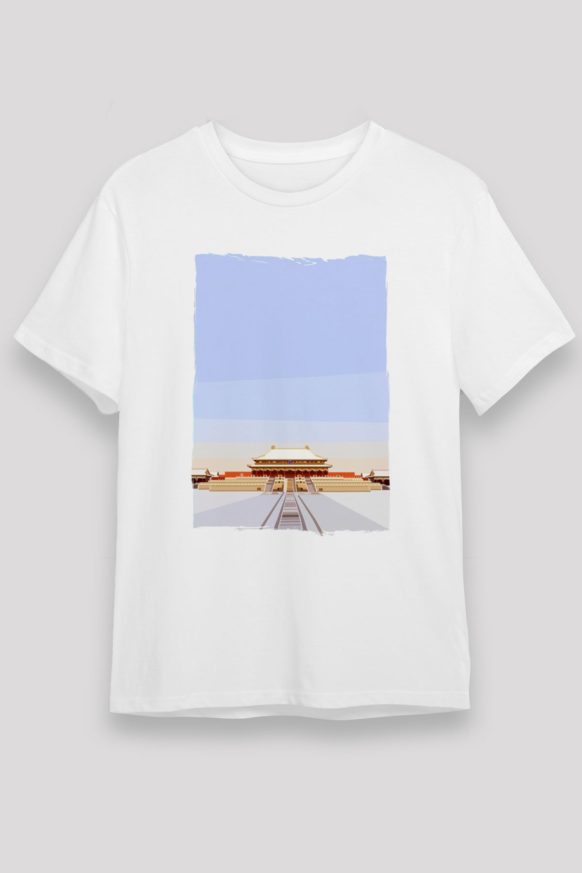 Yasak Şehir Beyaz Unisex Tişört T-Shirt - TişörtFabrikası