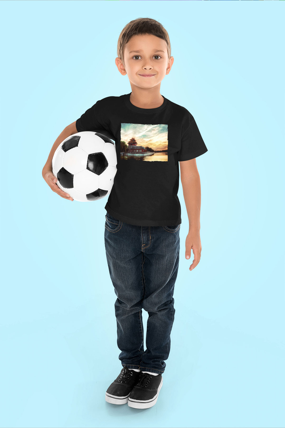 Yasak Şehir Siyah Unisex Çocuk Tişört