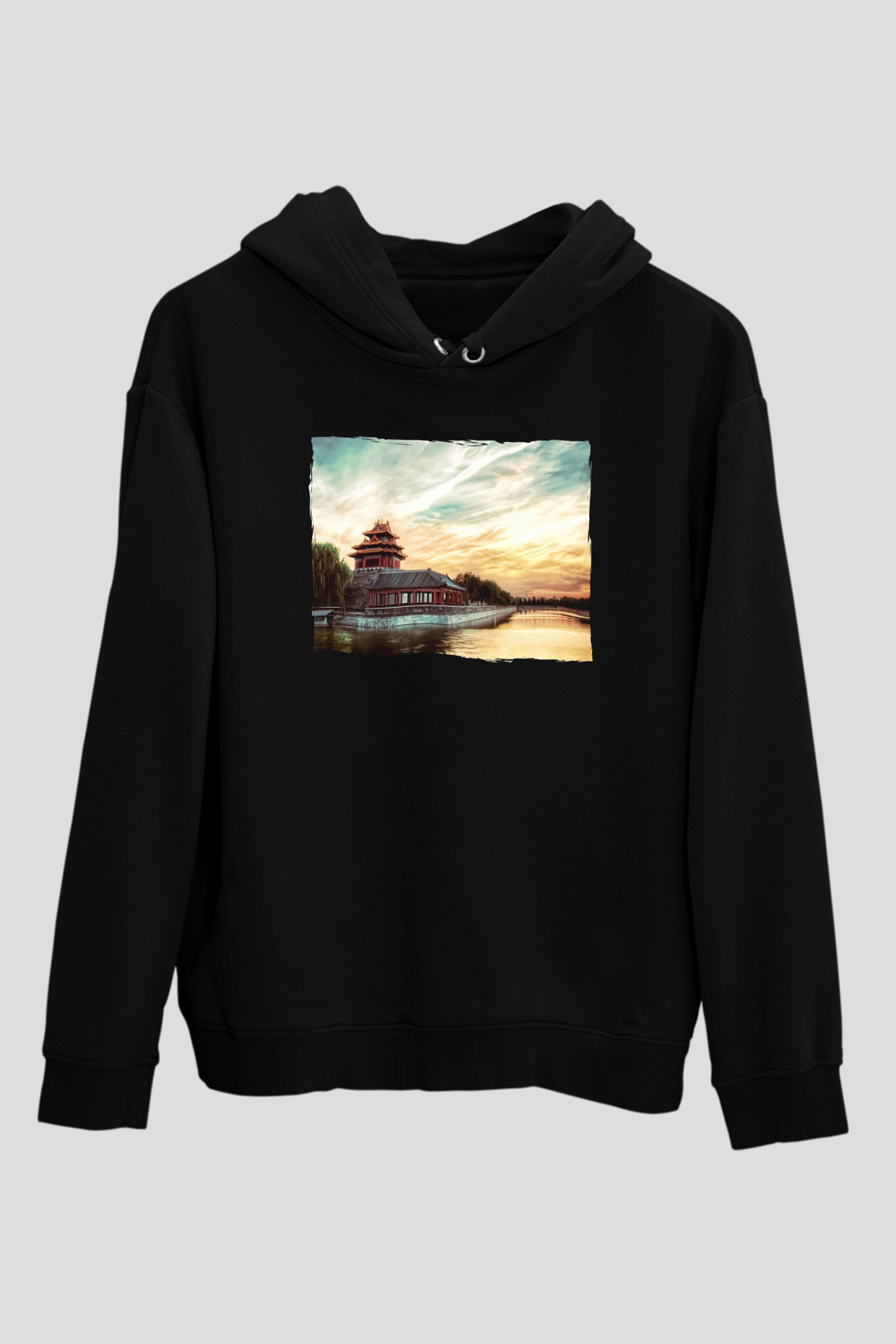 Yasak Şehir Siyah Unisex Hoodie