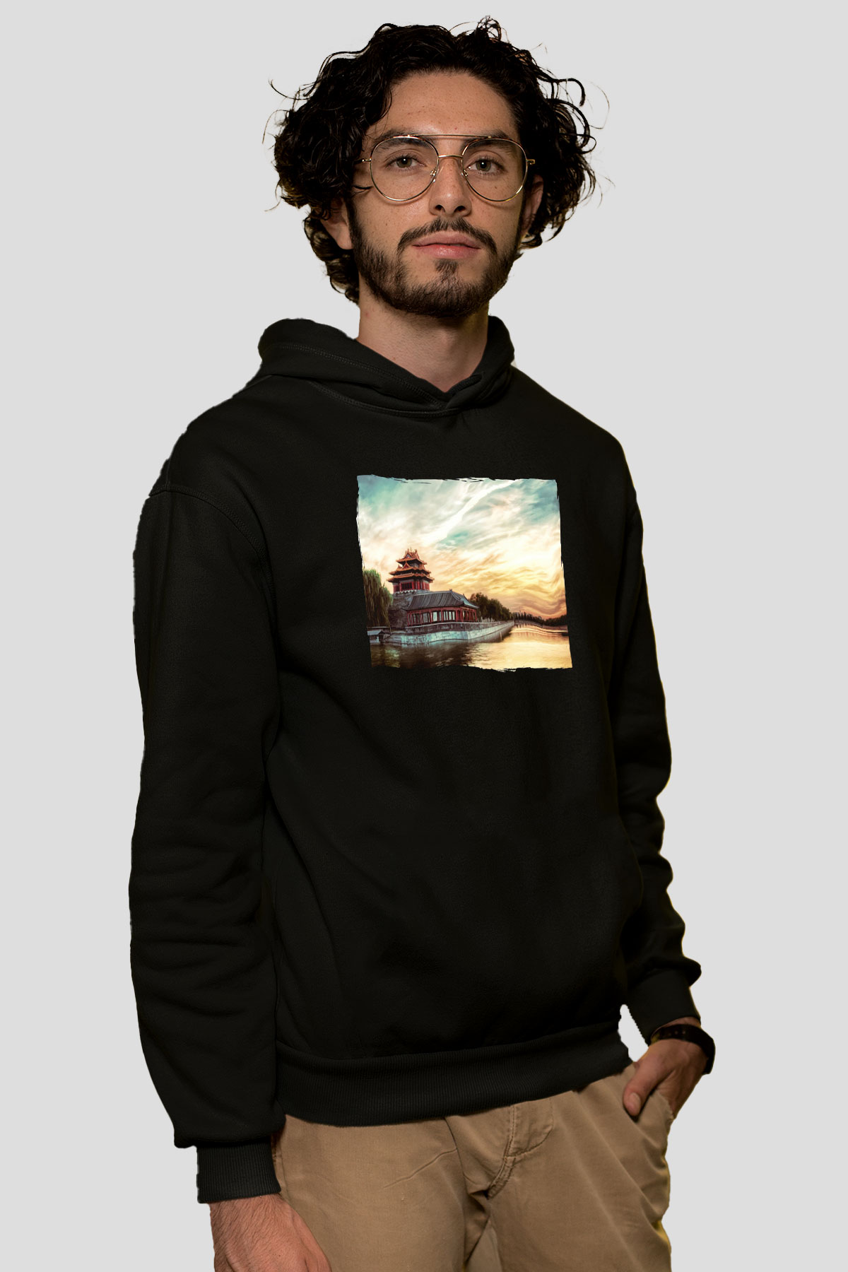 Yasak Şehir Siyah Unisex Hoodie